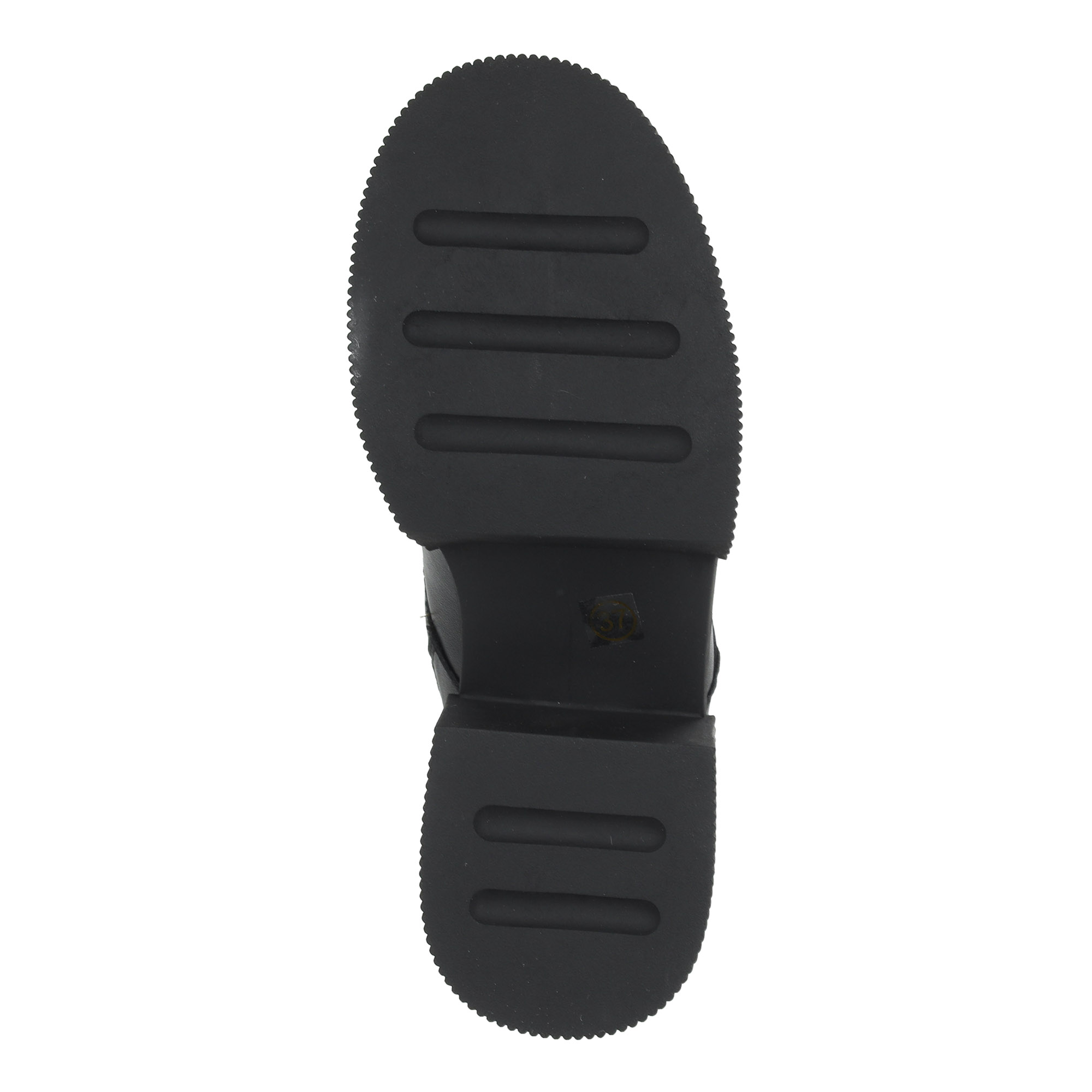 фото Черные ботинки из кожи на шнуровке на подкладке из натуральной шерсти на утолщенной подошве и квадратном каблуке respect