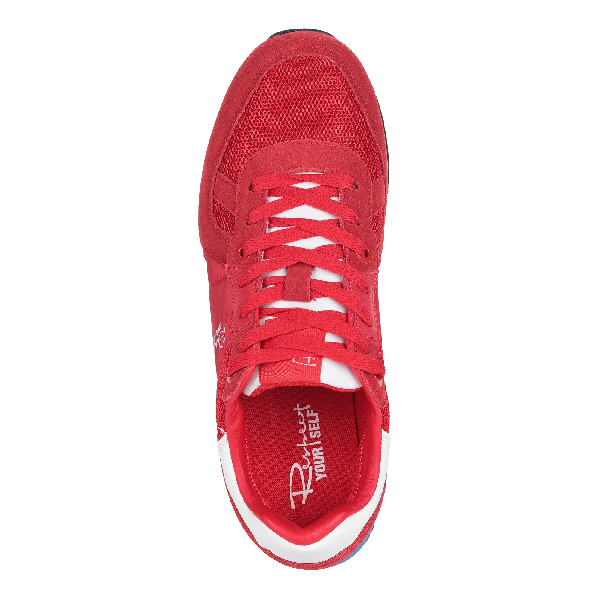 Красные кроссовки из комбинированных материалов от Respect-shoes