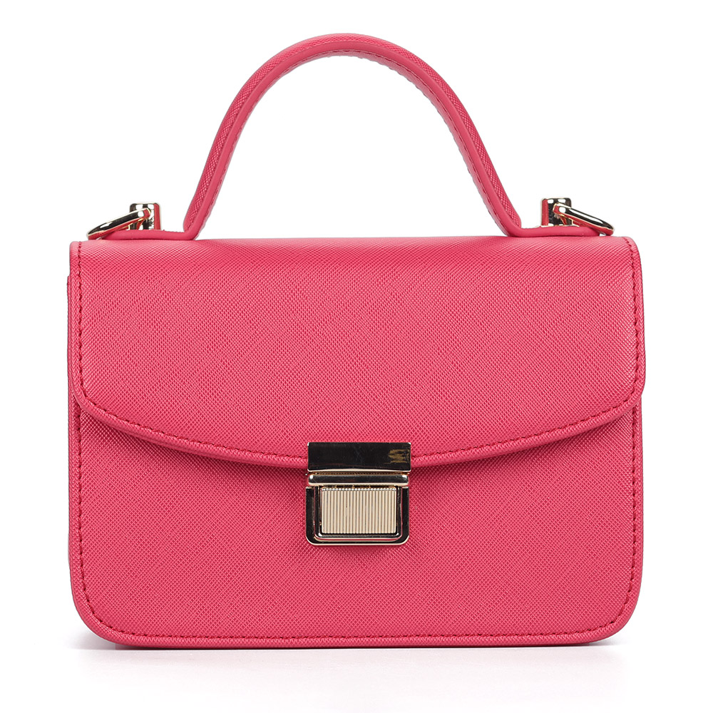 фото Розовая комбинированная сумка с цепочкой respect