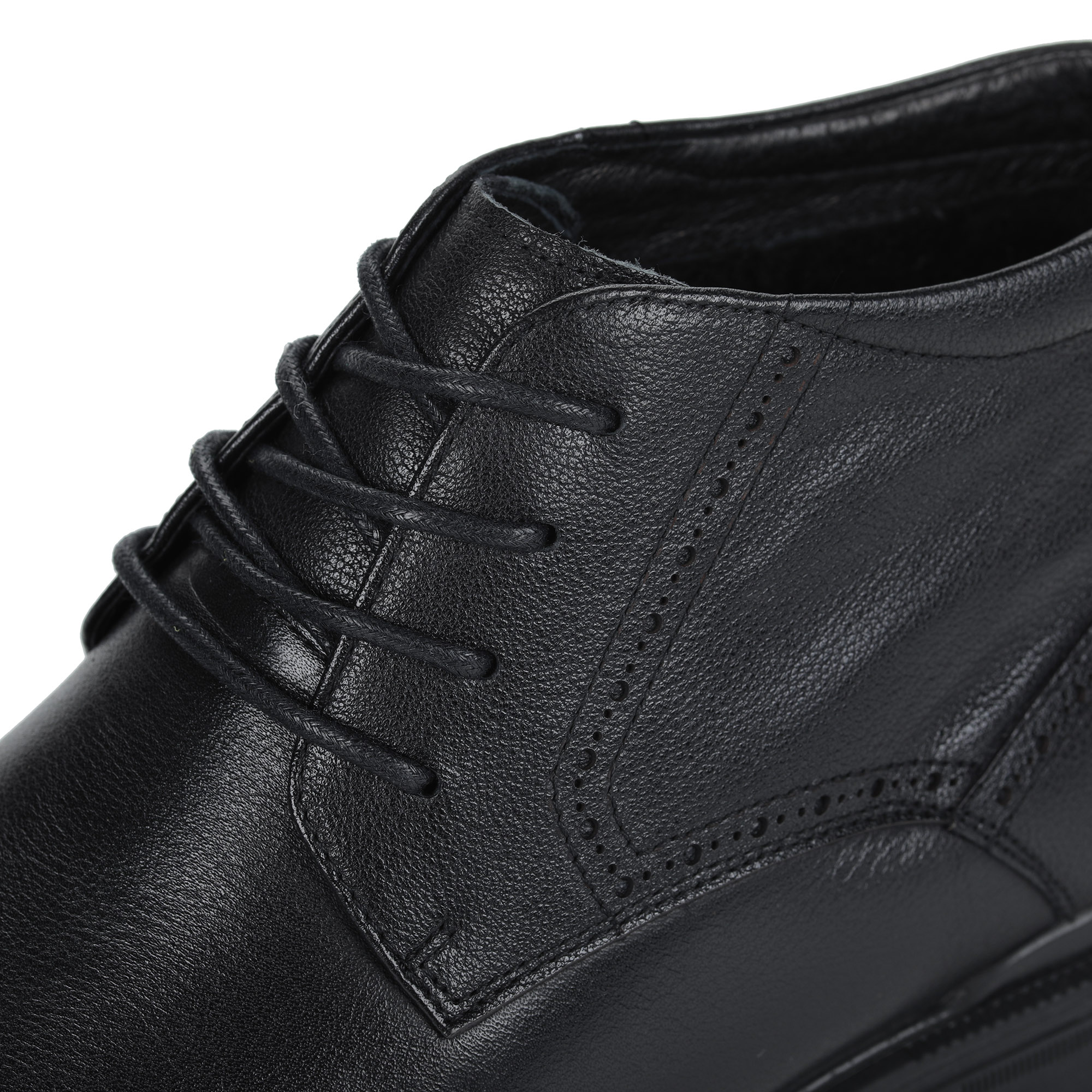 Черные ботинки из кожи на подкладке из натуральной шерсти на утолщенной подошве Respect, цвет черный - фото 5