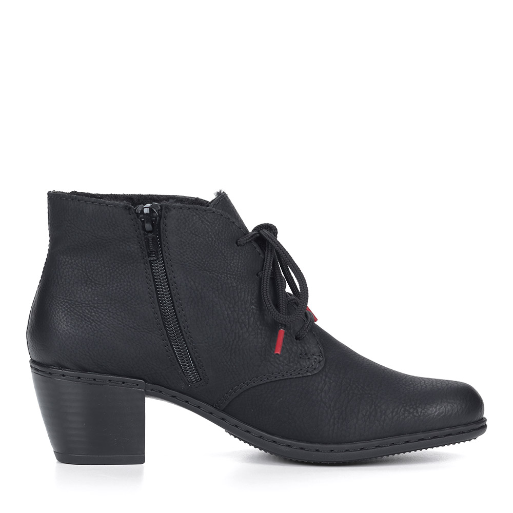 Черные ботинки из экокожи на каблуке Rieker, размер 40, цвет черный - фото 3