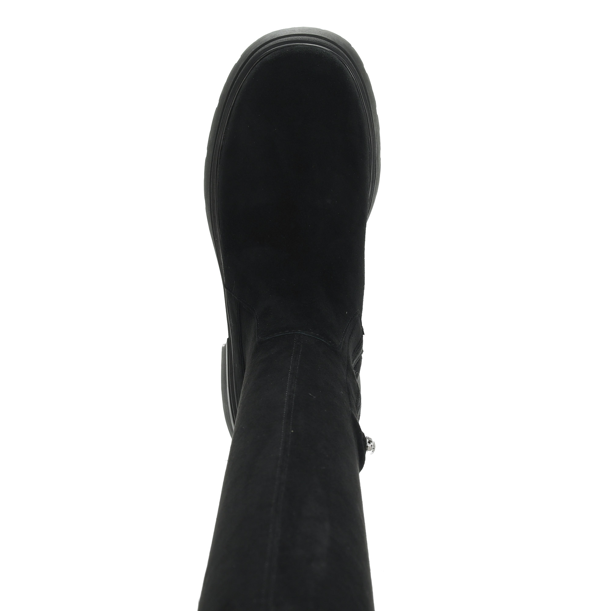 Черные ботфорты из кожи  на подкладке из натуральной шерсти и текстиля на утолщенной подошве Respect, размер 38, цвет черный - фото 7
