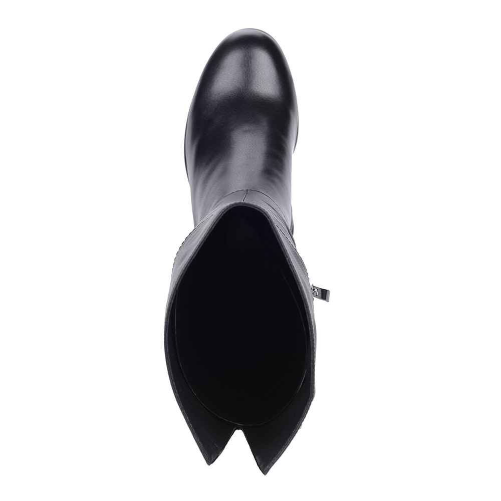 Черные ботфорты из кожи от Respect-shoes
