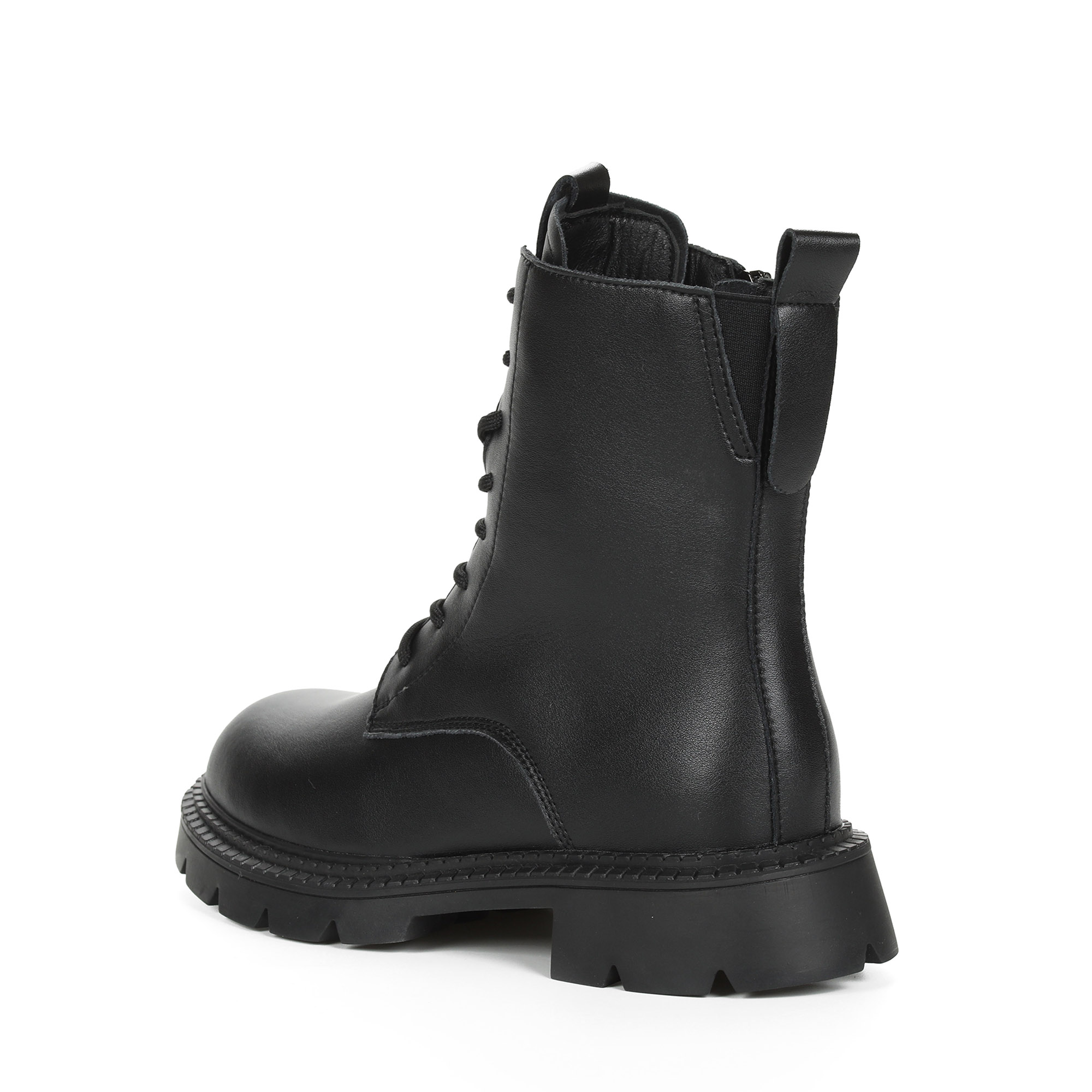 Черные ботинки из кожи на подкладке из натуральной шерсти на тракторной подошве Respect, размер 37, цвет черный - фото 5