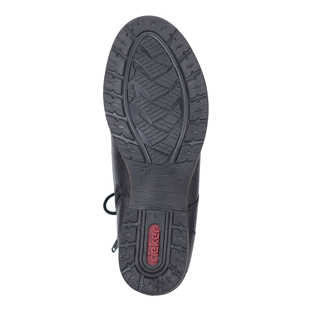 Черные ботинки на шнуровке из экокожи Rieker, размер 37, цвет черный - фото 6