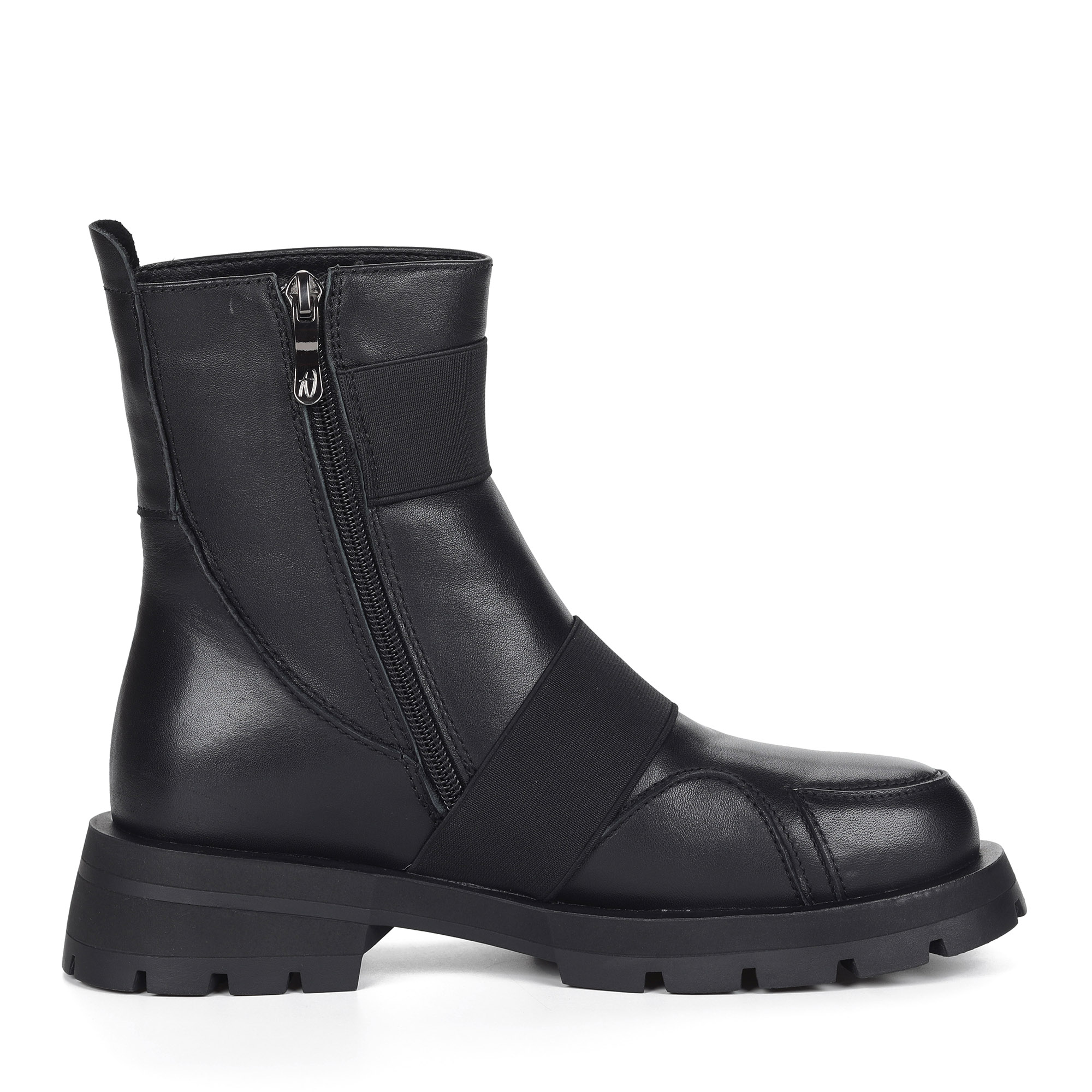 Черные ботинки из кожи на подкладке из натуральной шерсти на тракторной подошве Respect, размер 41, цвет черный - фото 3
