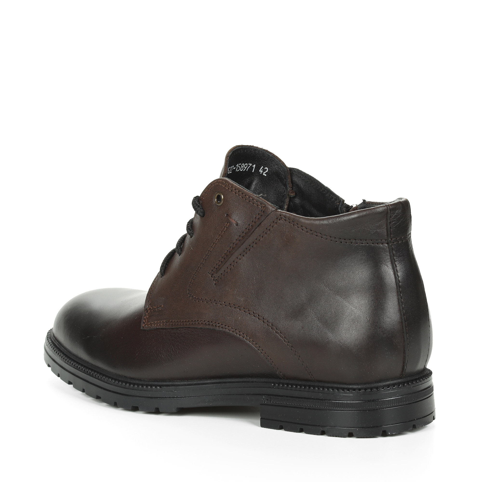 Коричневые классические ботинки из кожи на подкладке из натуральной шерсти Respect, размер 42, цвет коричневый - фото 4
