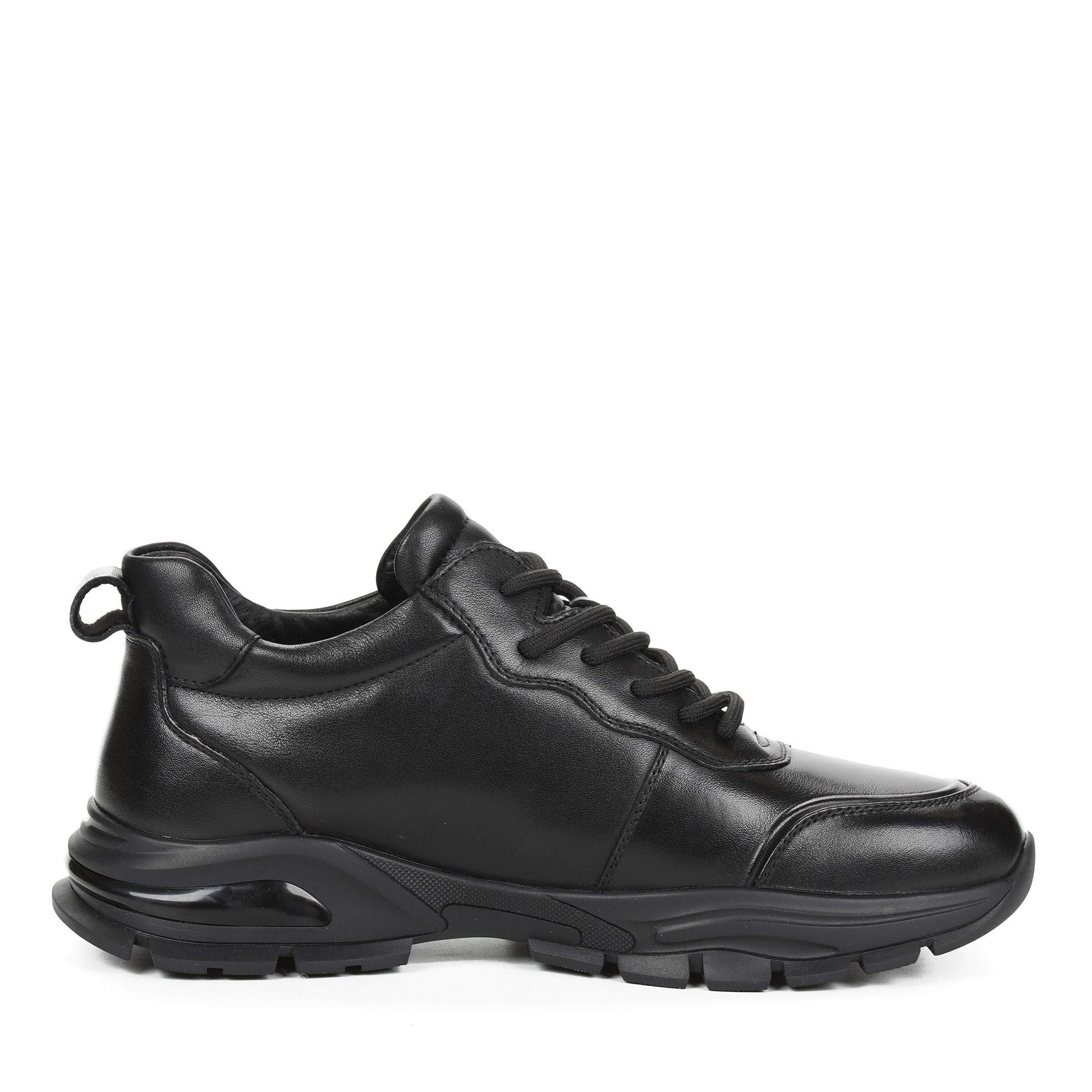 Черные утепленные кроссовки из кожи Respect, цвет черный - фото 3