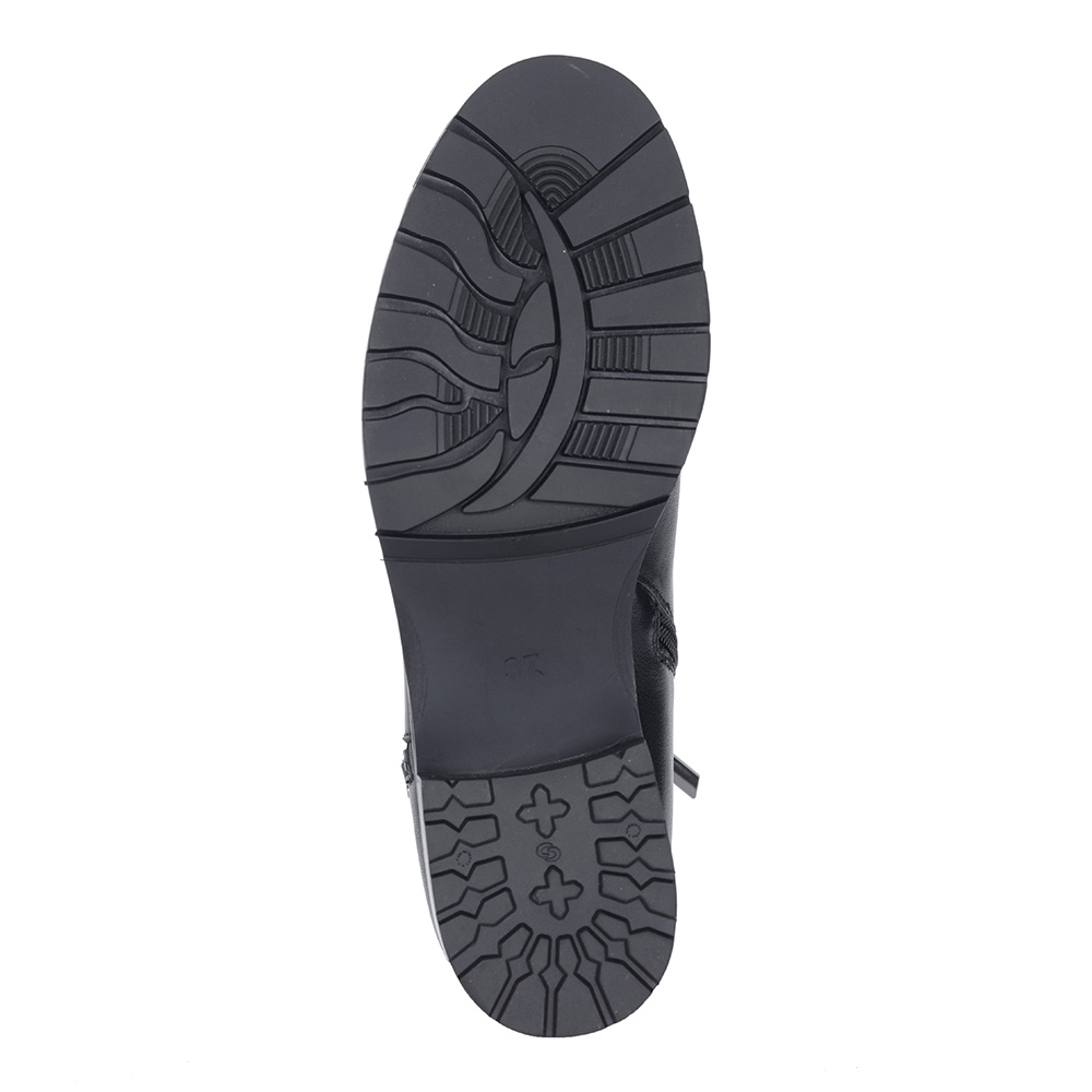 Черные ботинки из кожи с замком от Respect-shoes