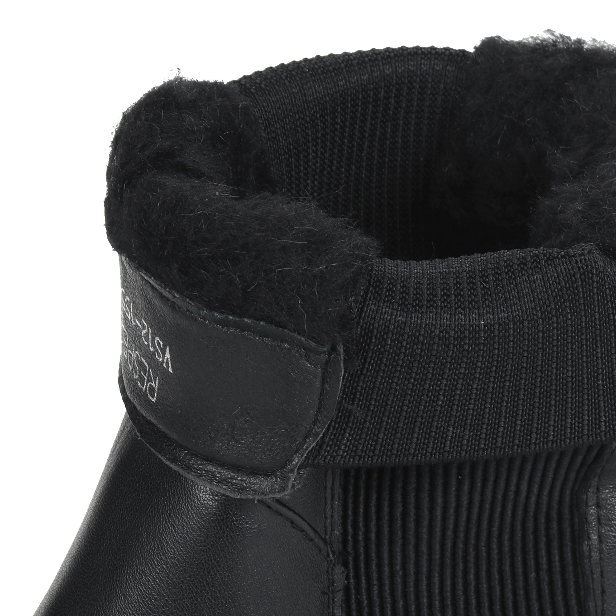 Черные ботильоны из кожи с эластичной вставкой на подкладке из натуральной шерсти на утолщенной подошве и квадратном каблуке Respect, размер 38, цвет черный - фото 6