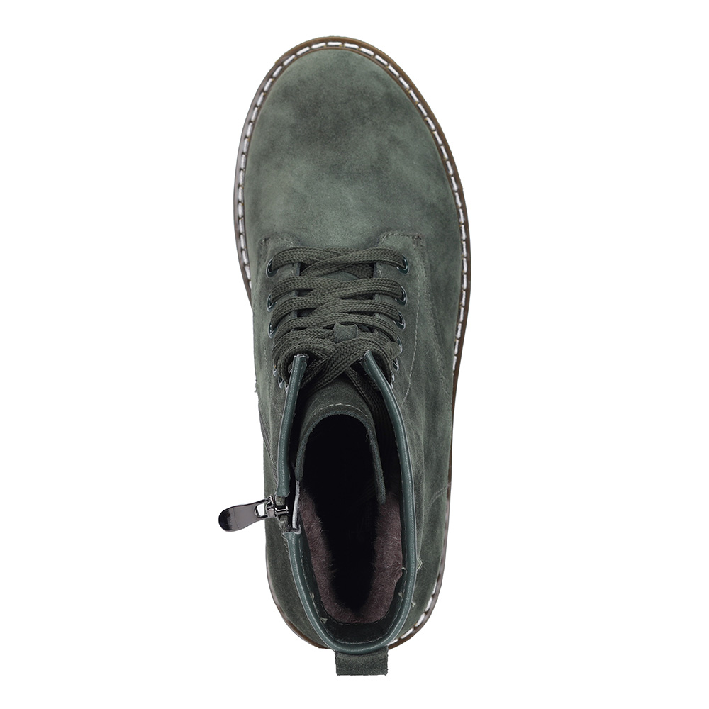 Зеленые ботинки из велюра Respect, размер 37, цвет зеленый - фото 4