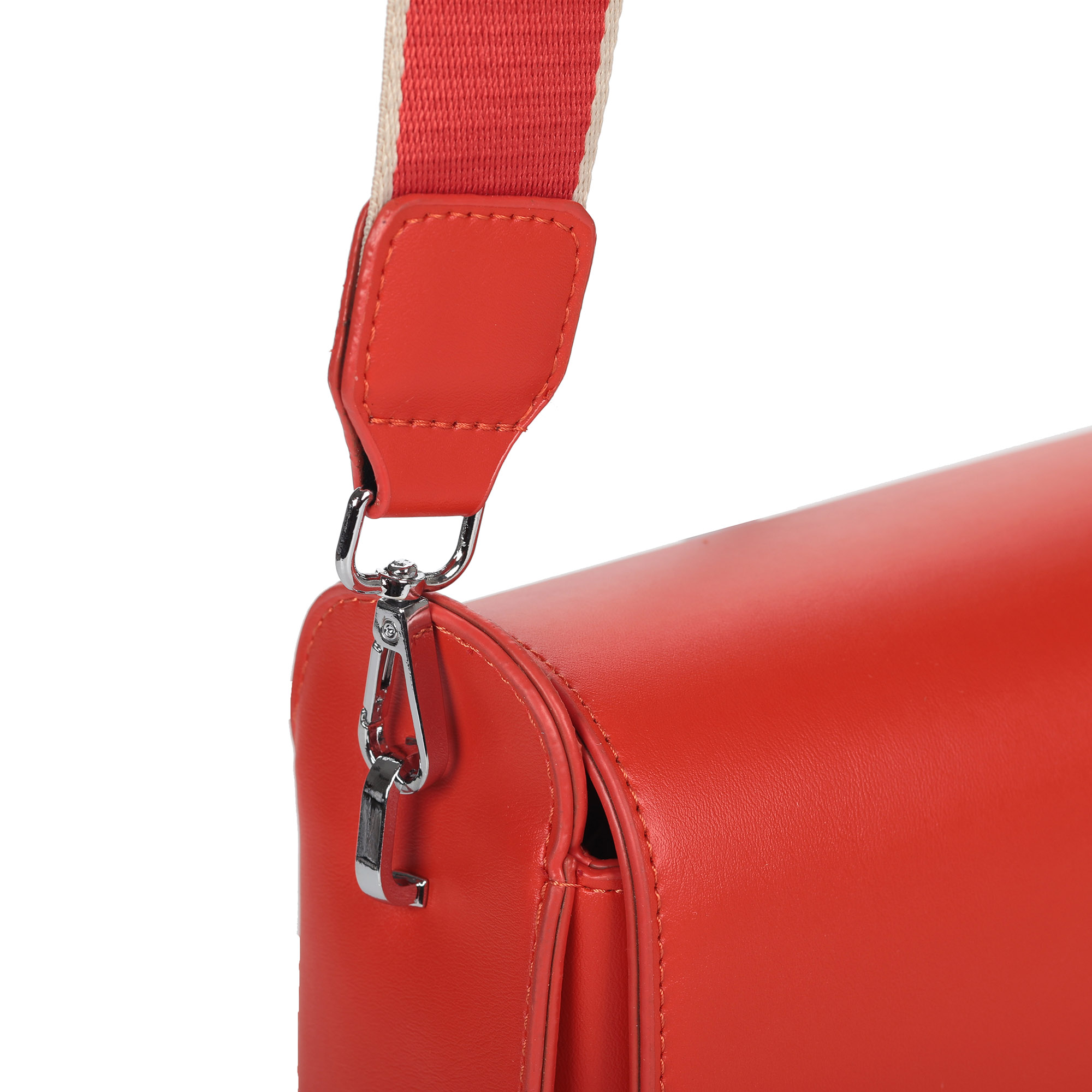 Красная сумка мессенджер из экокожи от Respect-shoes