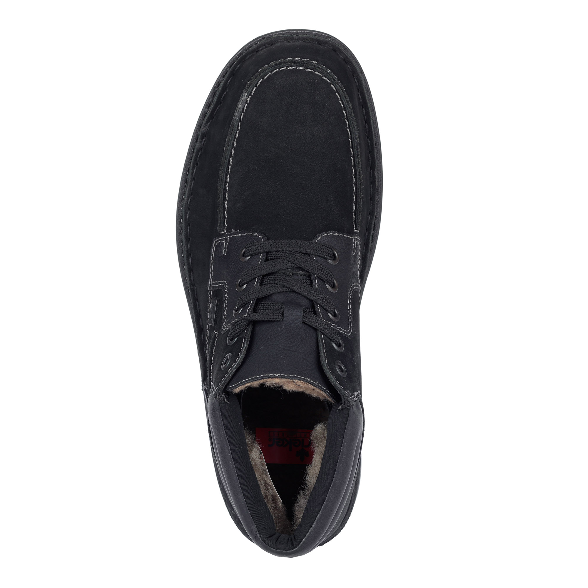 Черные комфортные ботинки на меху Rieker, размер 45, цвет черный - фото 4