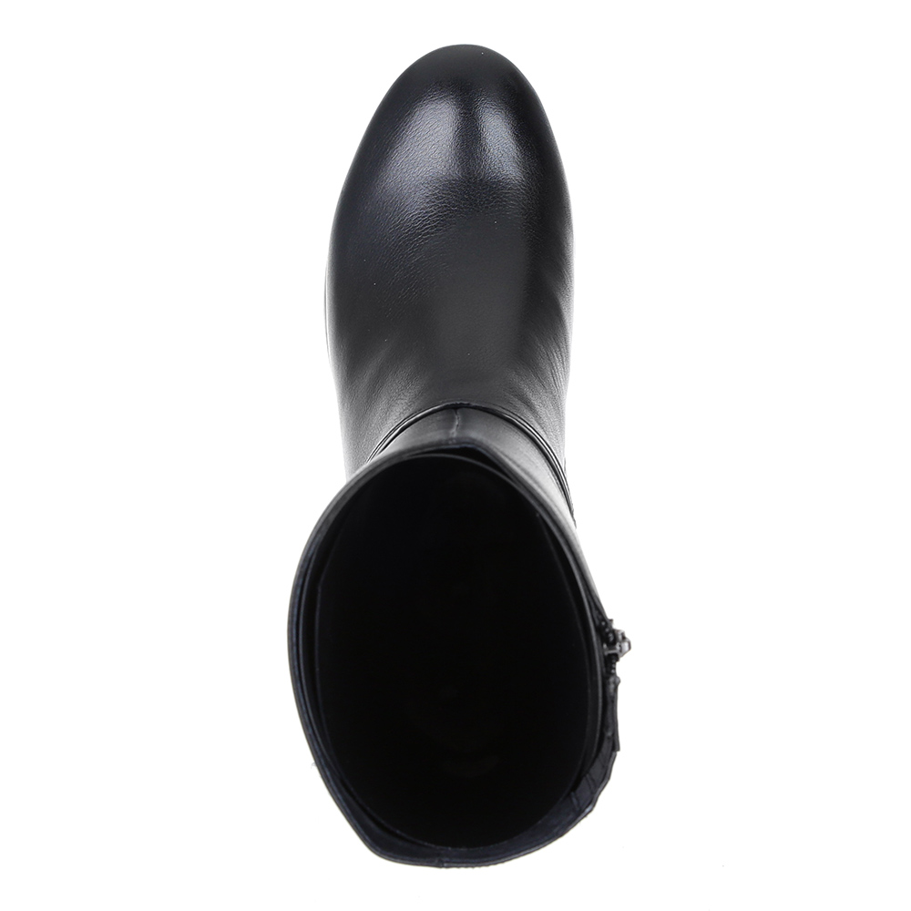 Кожаные полусапоги черного цвета на меху Respect, размер 40 - фото 6