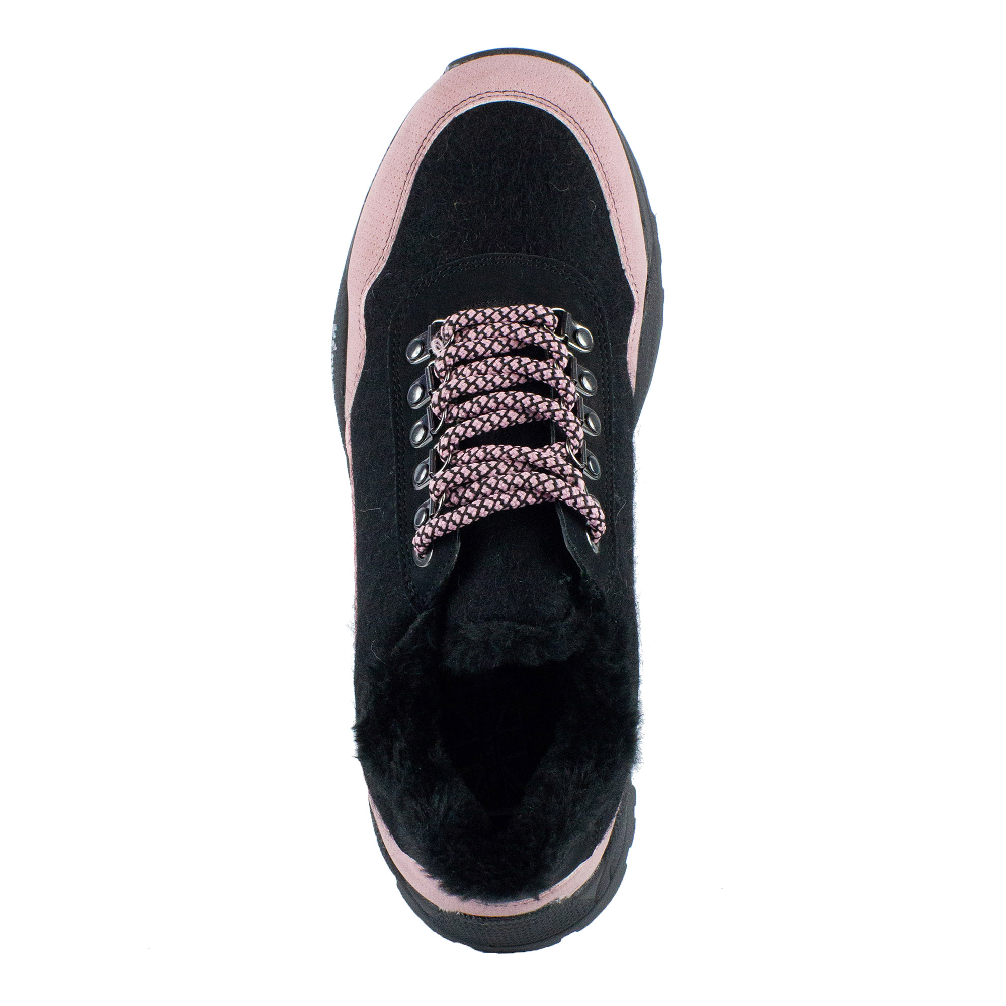 Розово-черные кроссовки из комбинированных материалов на меху KEDDO, размер 41, цвет черный - фото 4