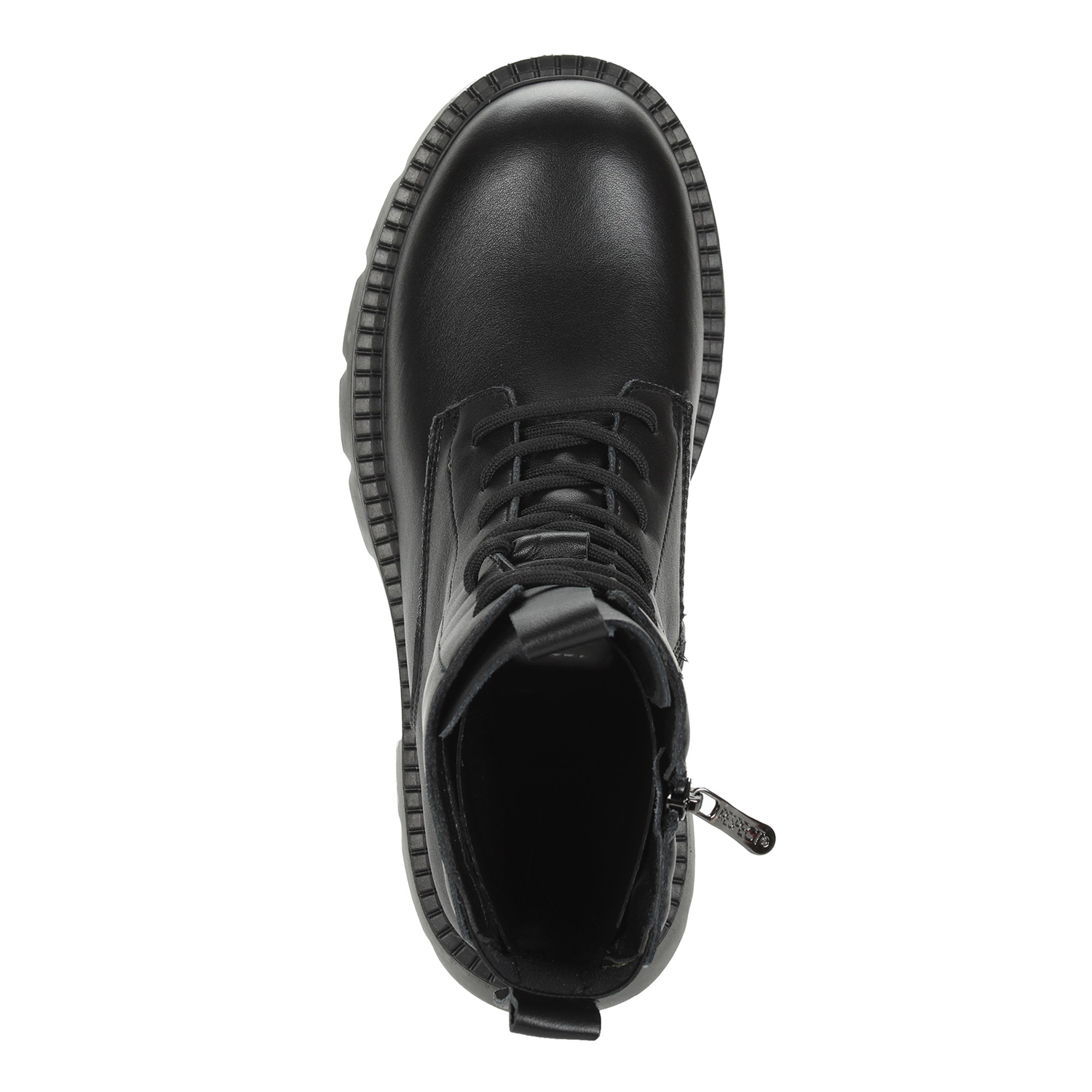 Черные ботинки из кожи на подкладке из натуральной шерсти на тракторной подошве Respect, размер 37, цвет черный - фото 7