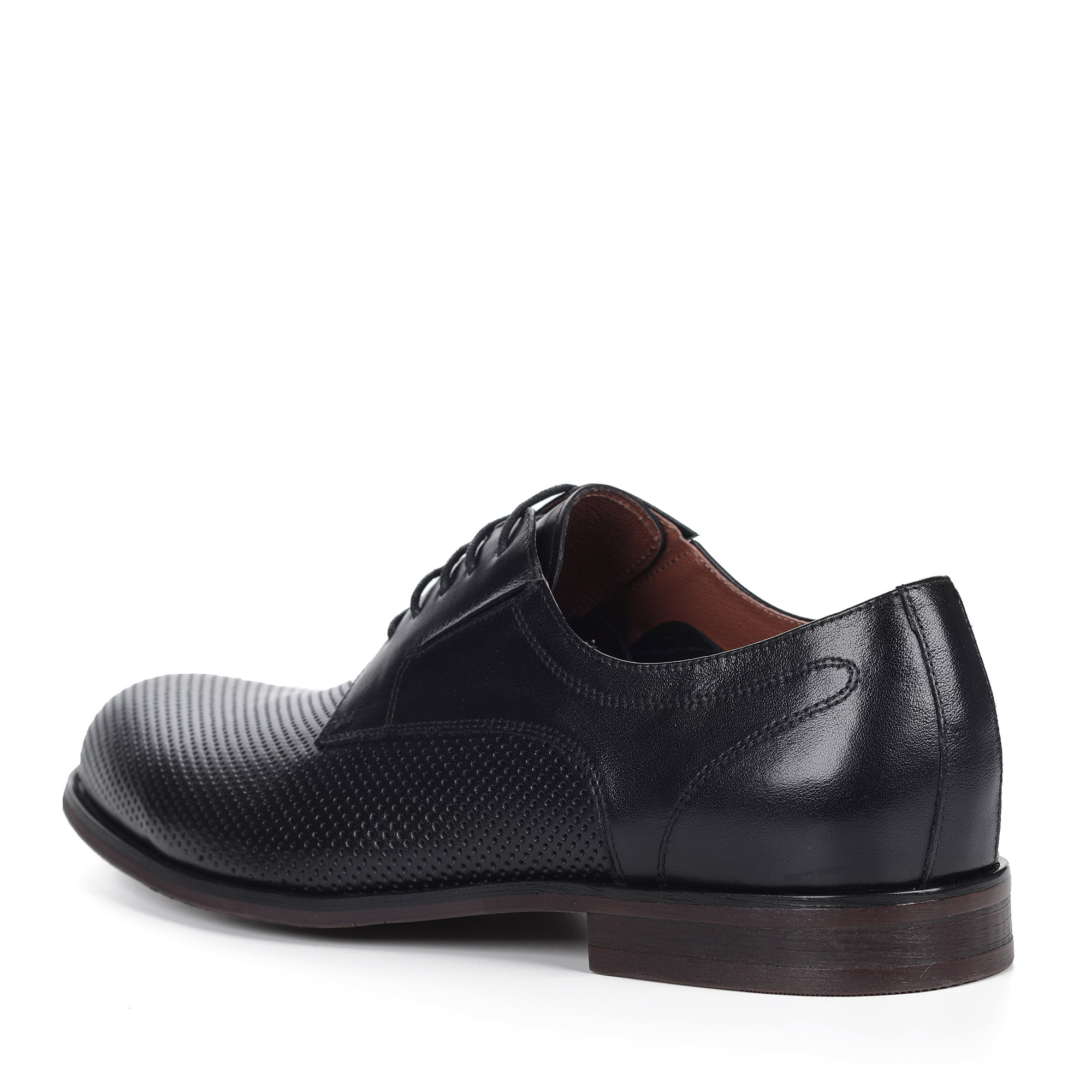 Черные полуботинки из кожи на шнуровке от Respect-shoes