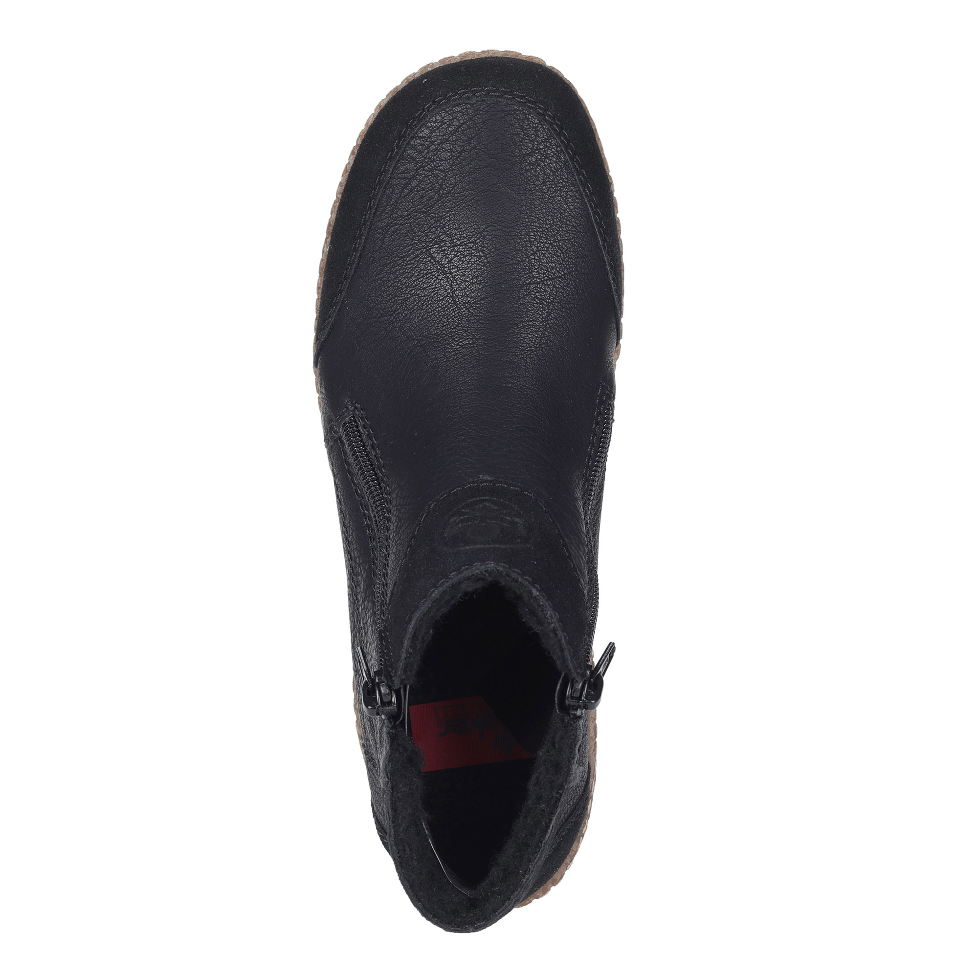 Черные ботинки на шерсти Rieker, размер 37, цвет черный - фото 4