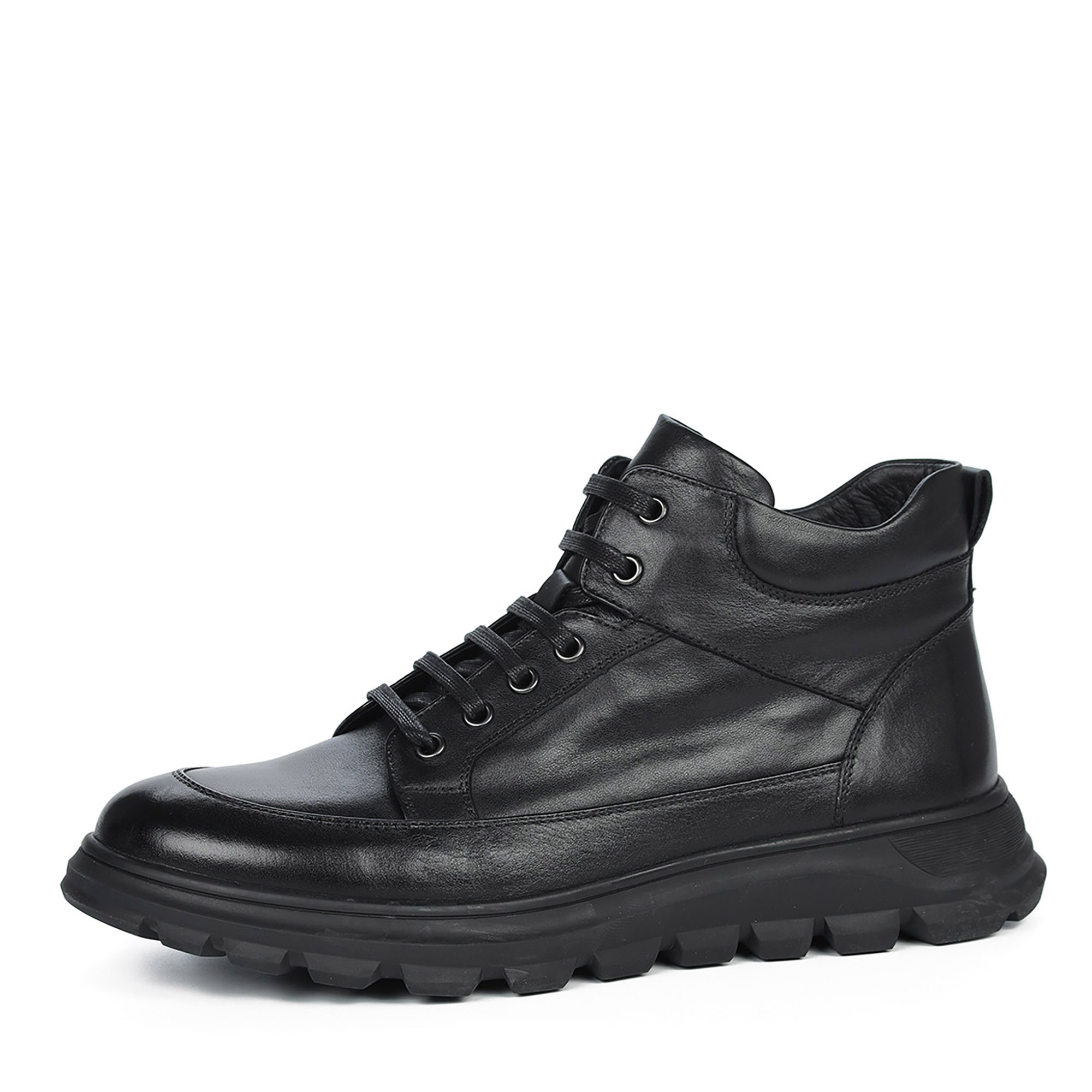 Черные утепленные ботинки из кожи Respect, цвет черный - фото 1