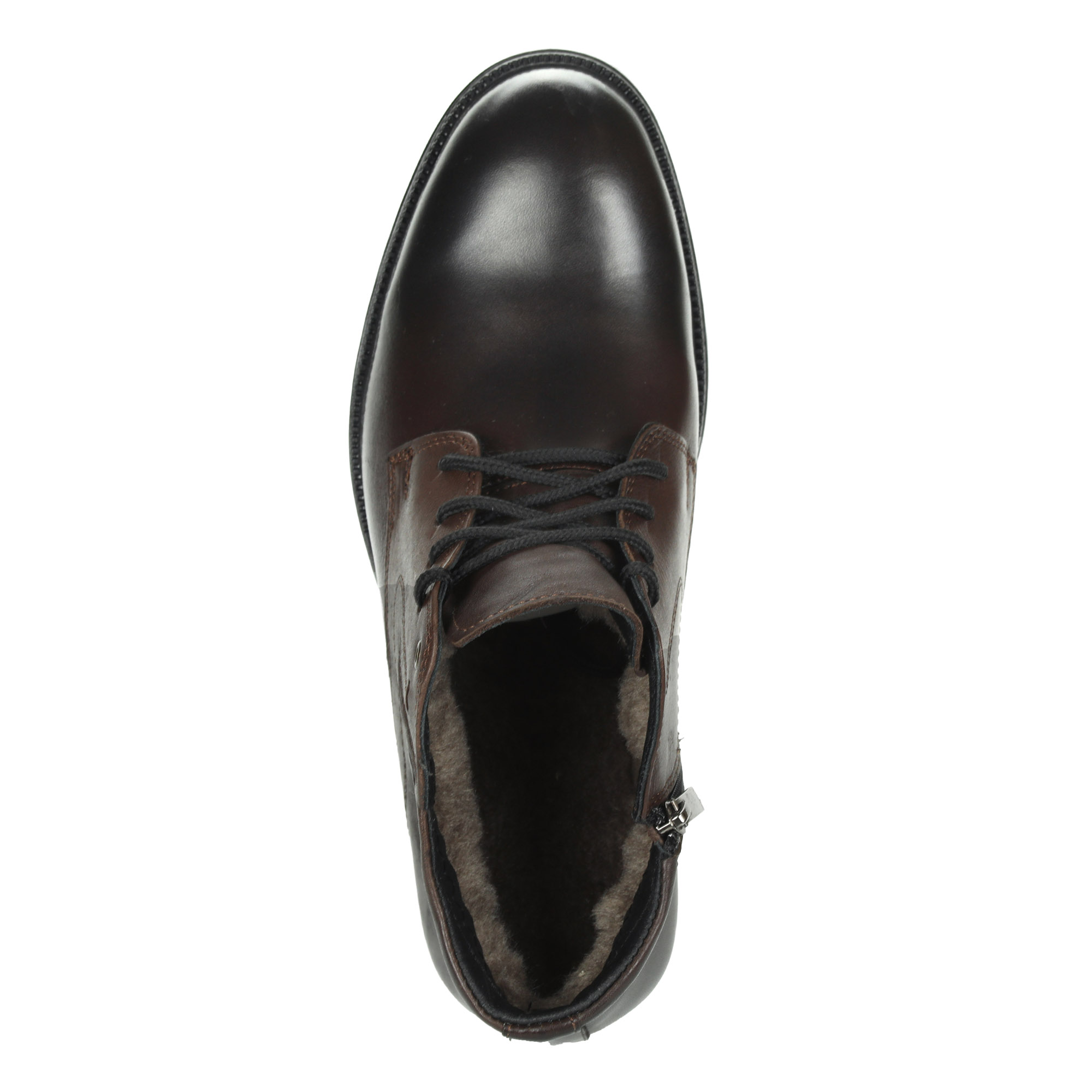 Коричневые классические ботинки из кожи на подкладке из натуральной шерсти Respect, размер 42, цвет коричневый - фото 6