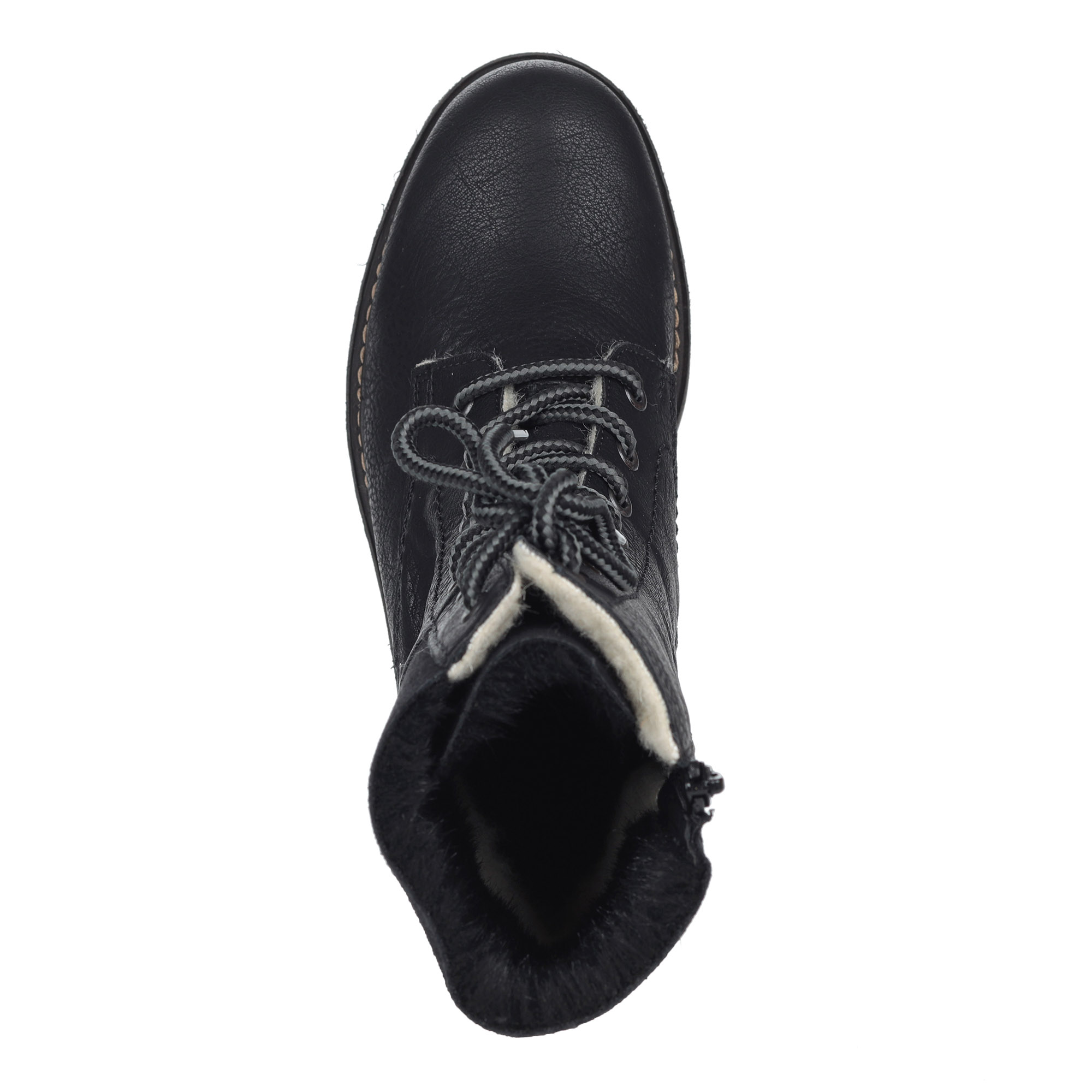 фото Высокие черные ботинки на шнуровке rieker