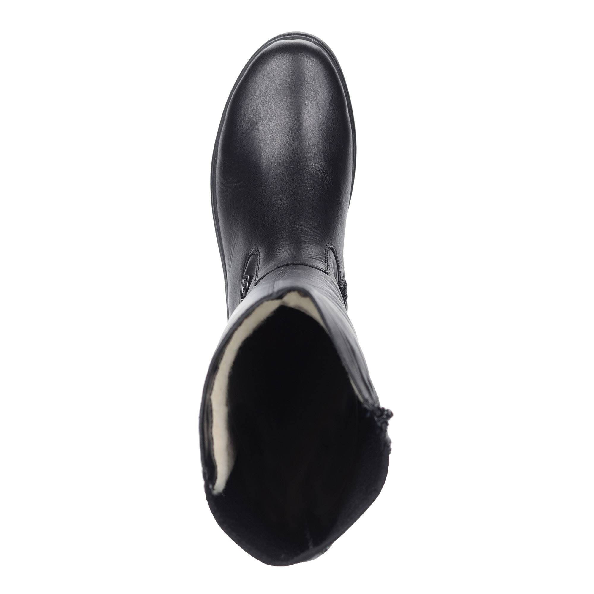 Черные сапоги из кожи на шерсти Rieker, размер 38, цвет черный - фото 6