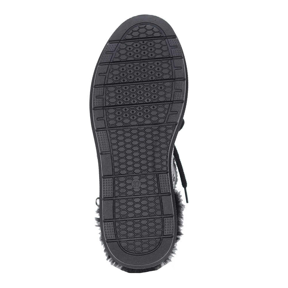 Черные ботинки из лака с опушкой Respect, размер 38, цвет черный - фото 5