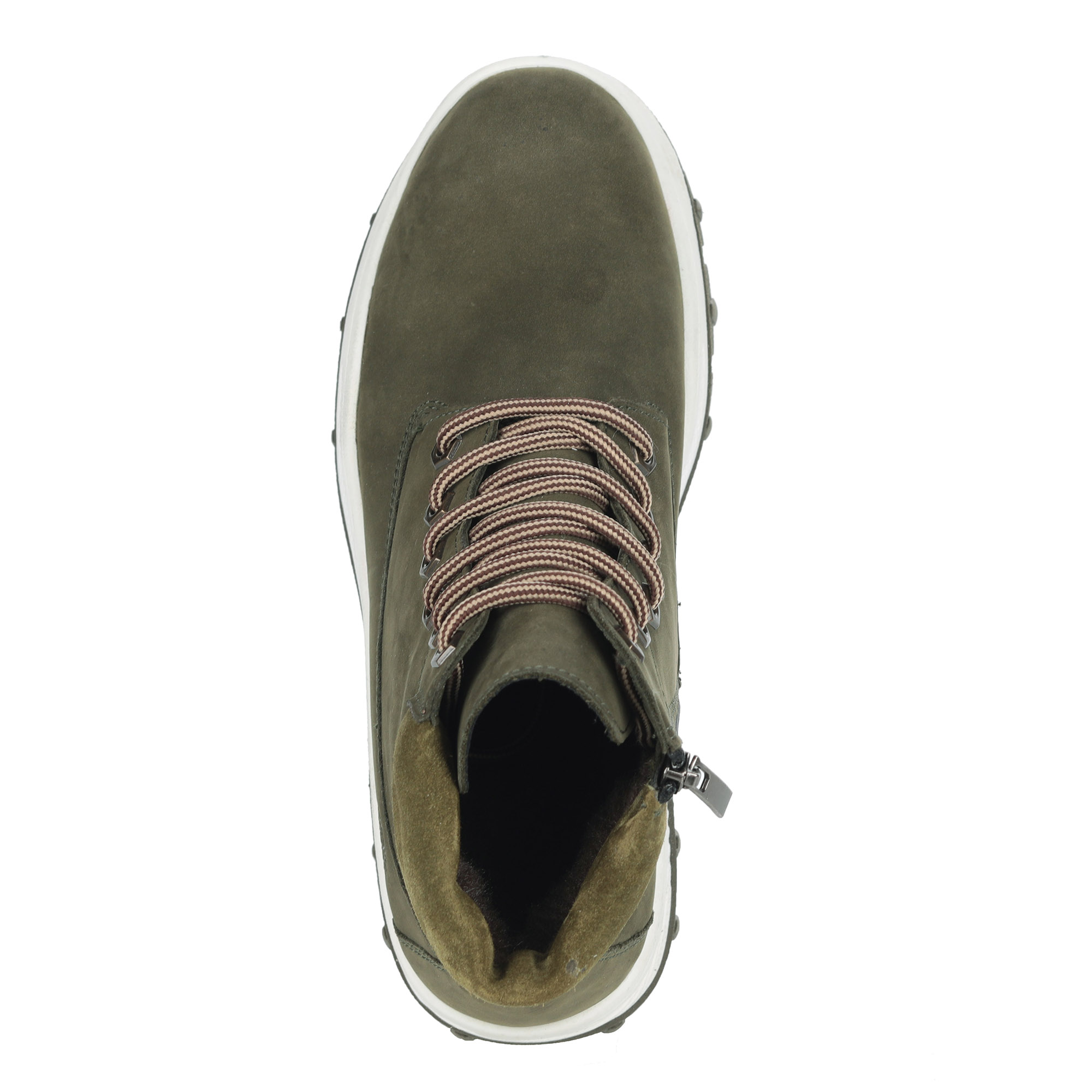Зеленые ботинки из нубука на утолщенной подошве Respect, размер 39, цвет зеленый - фото 4