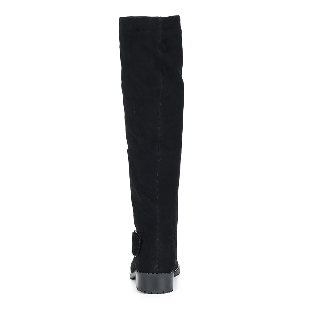 Черные велюровые сапоги с пряжкой Respect, размер 38, цвет черный - фото 6