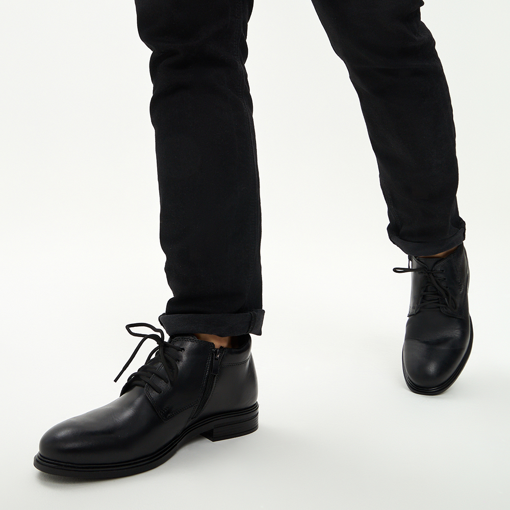 Черные классические ботинки из кожи на подкладке из натуральной шерсти Respect, размер 40, цвет черный - фото 8