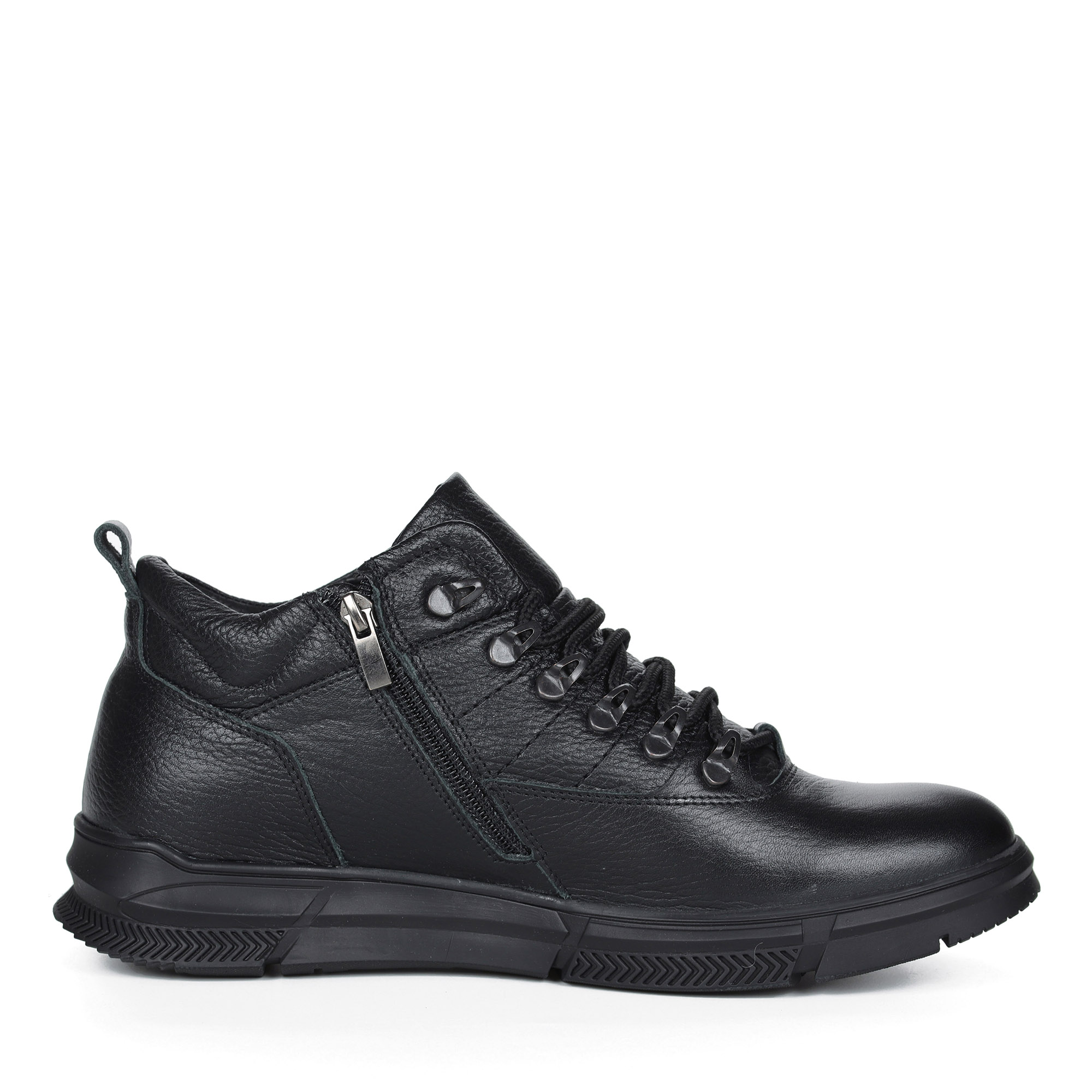 Черные ботинки из кожи на подкладке из натуральной шерсти на утолщенной подошве Respect, размер 41, цвет черный - фото 3