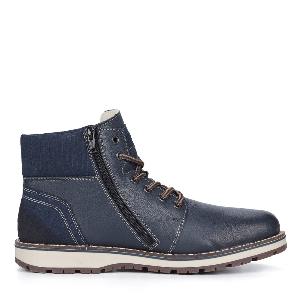 Синие ботинки на шнуровке Rieker, размер 44, цвет синий - фото 3