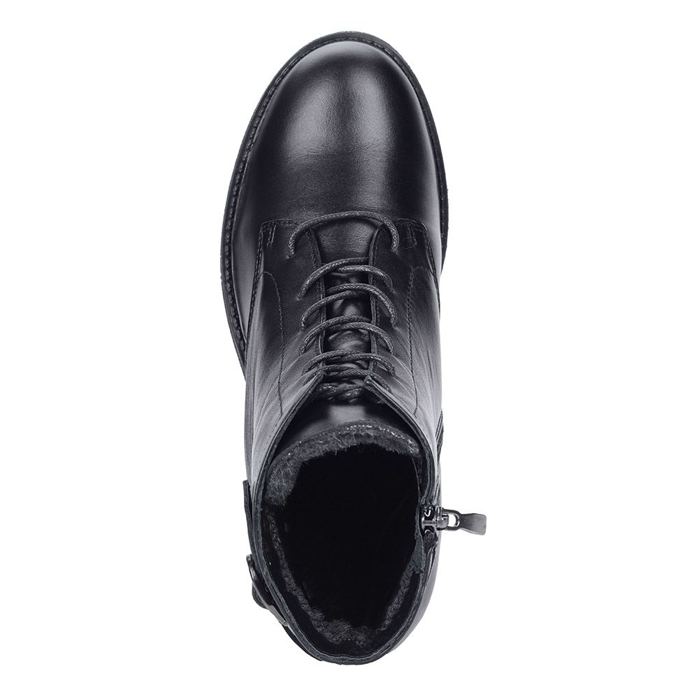 Черные ботинки из кожи Respect, цвет черный - фото 5