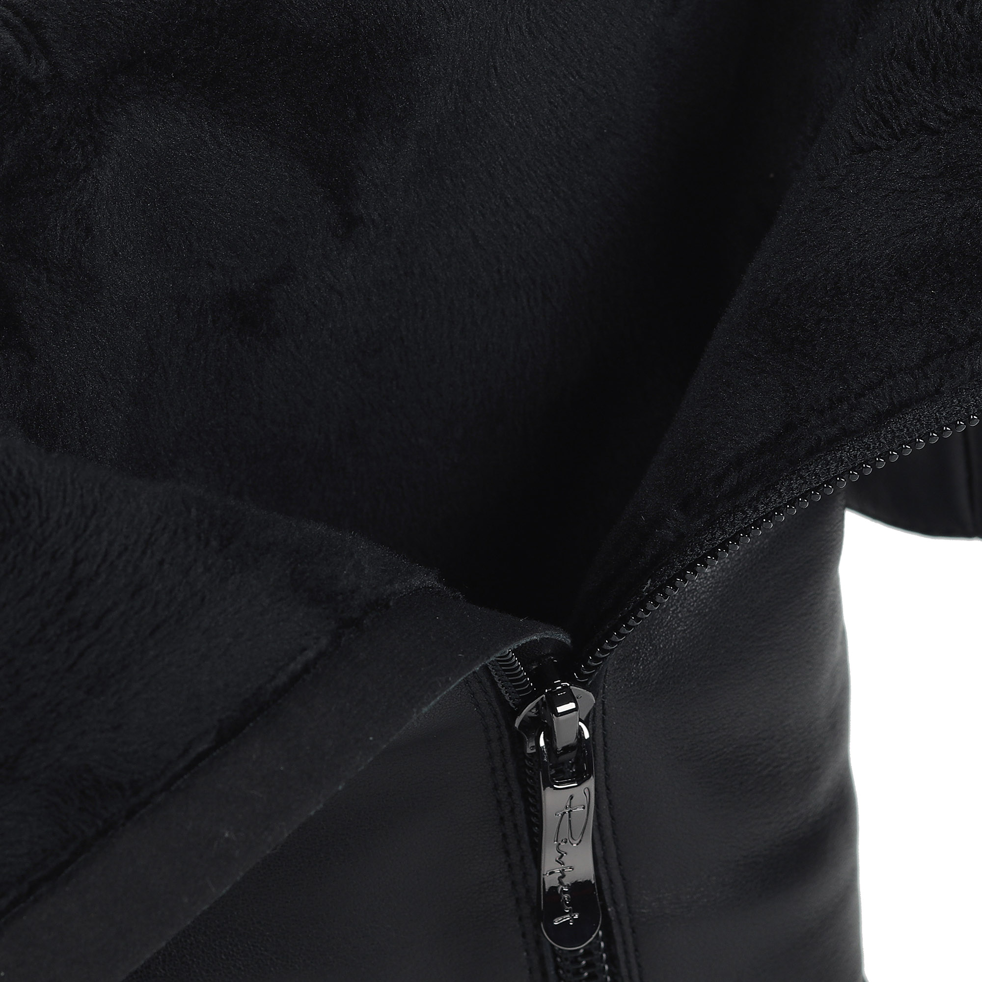 Черные сапоги из кожи на подкладке из натуральной шерсти и текстиля на квадратном каблуке Respect, размер 36, цвет черный - фото 5