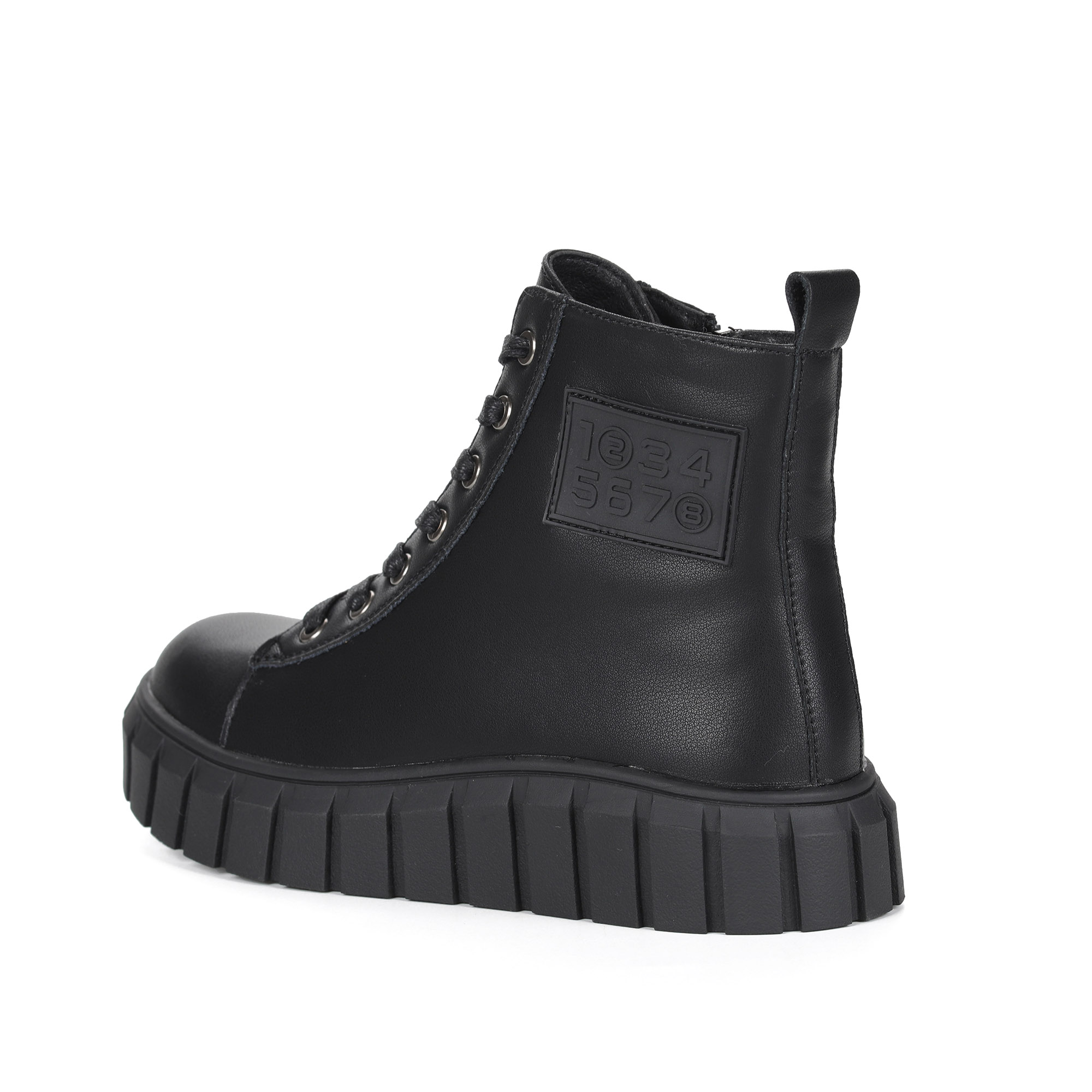 Черные ботинки из кожи на подкладке из натуральной шерсти на утолщенной рифленной подошве Respect, размер 39, цвет черный - фото 4