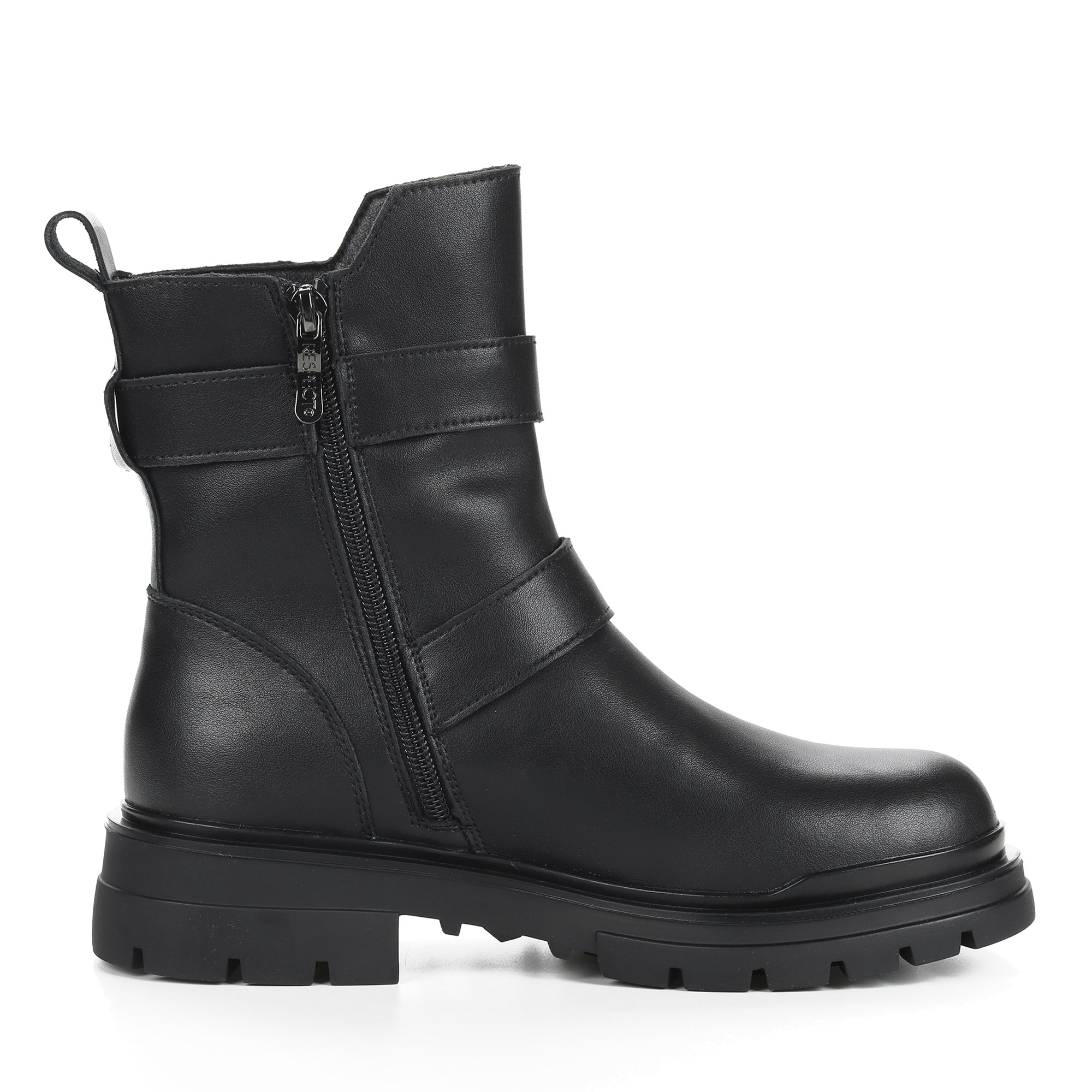 Черные ботинки из кожи на молнии  на подкладке из натуральной шерсти на тракторной подошве Respect, размер 41, цвет черный - фото 4