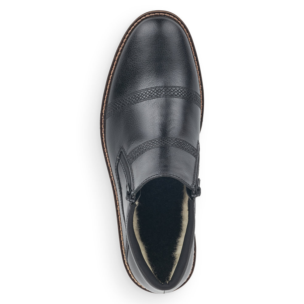 Черные ботинки из кожи без шнуровки Rieker, размер 43, цвет черный - фото 5
