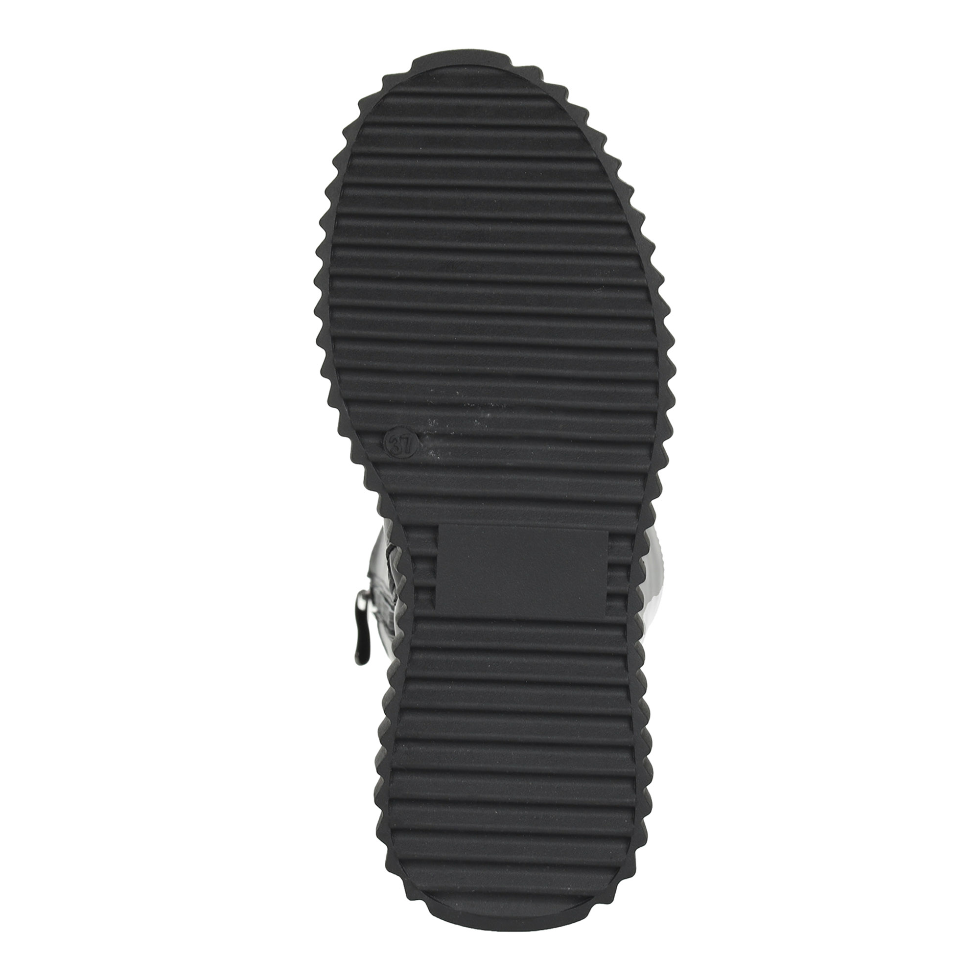 Черные сапоги на шнуровке из кожи на подкладке из комбинированных материалов на платформе Respect, размер 36, цвет черный - фото 7