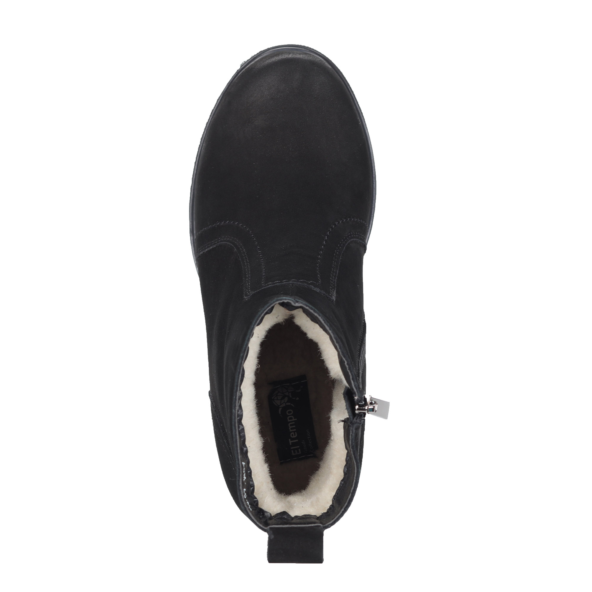 Черные ботинки из кожи на шерсти El Tempo, размер 41, цвет черный - фото 4