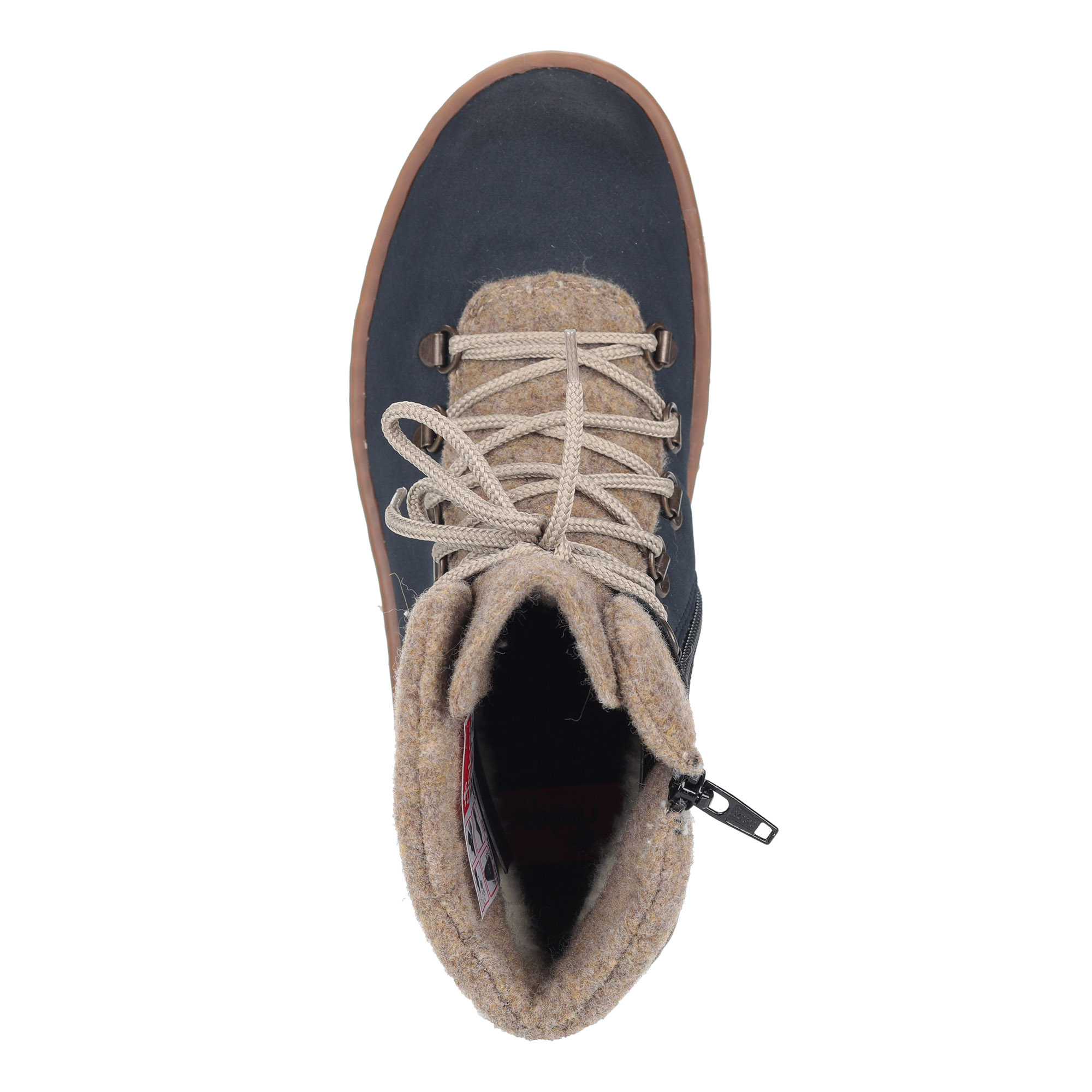 фото Синие комфортные ботинки на шерсти rieker