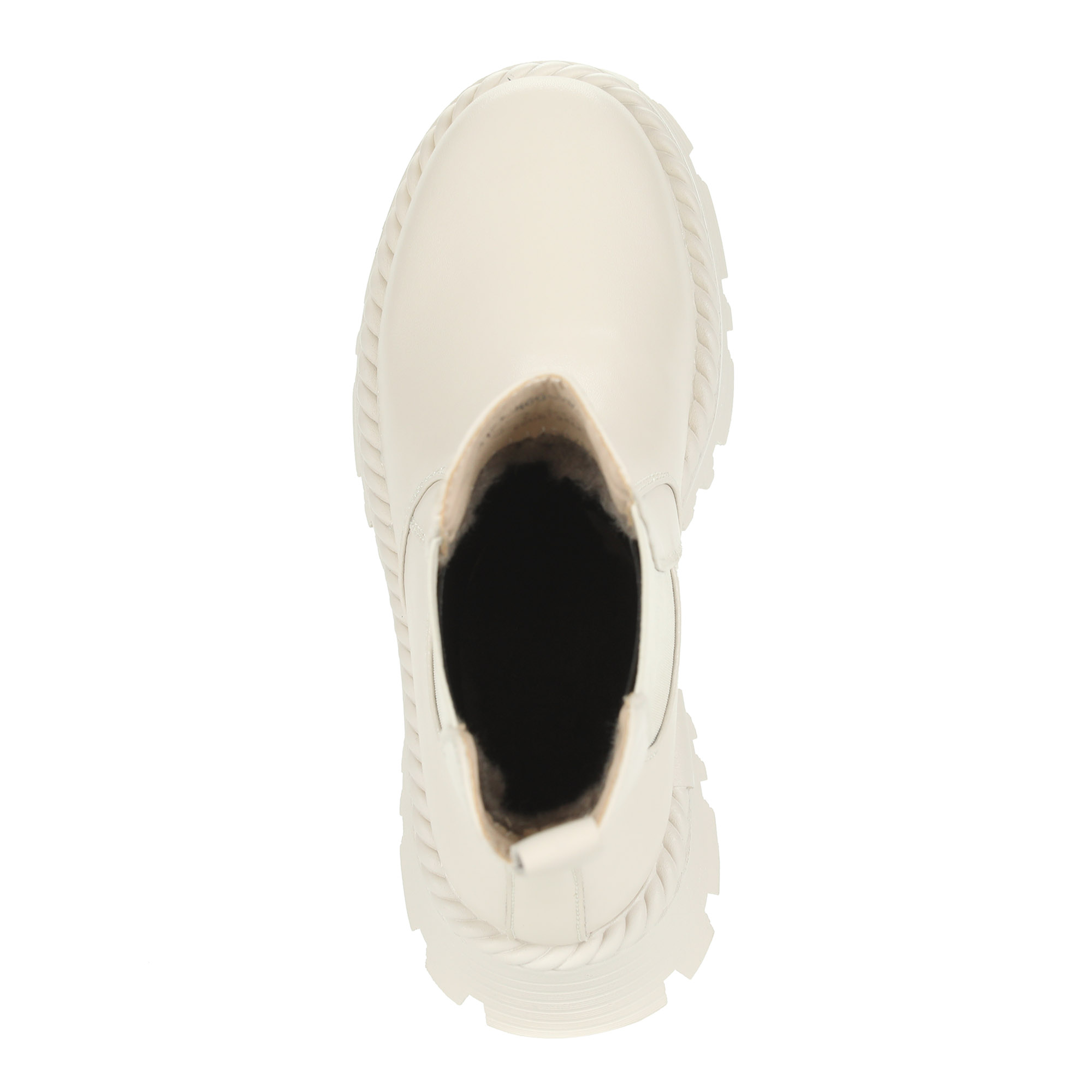Молочные ботинки челси из кожи на подкладке из натуральной шерсти на тракторной подошве Respect, размер 39, цвет белый - фото 6