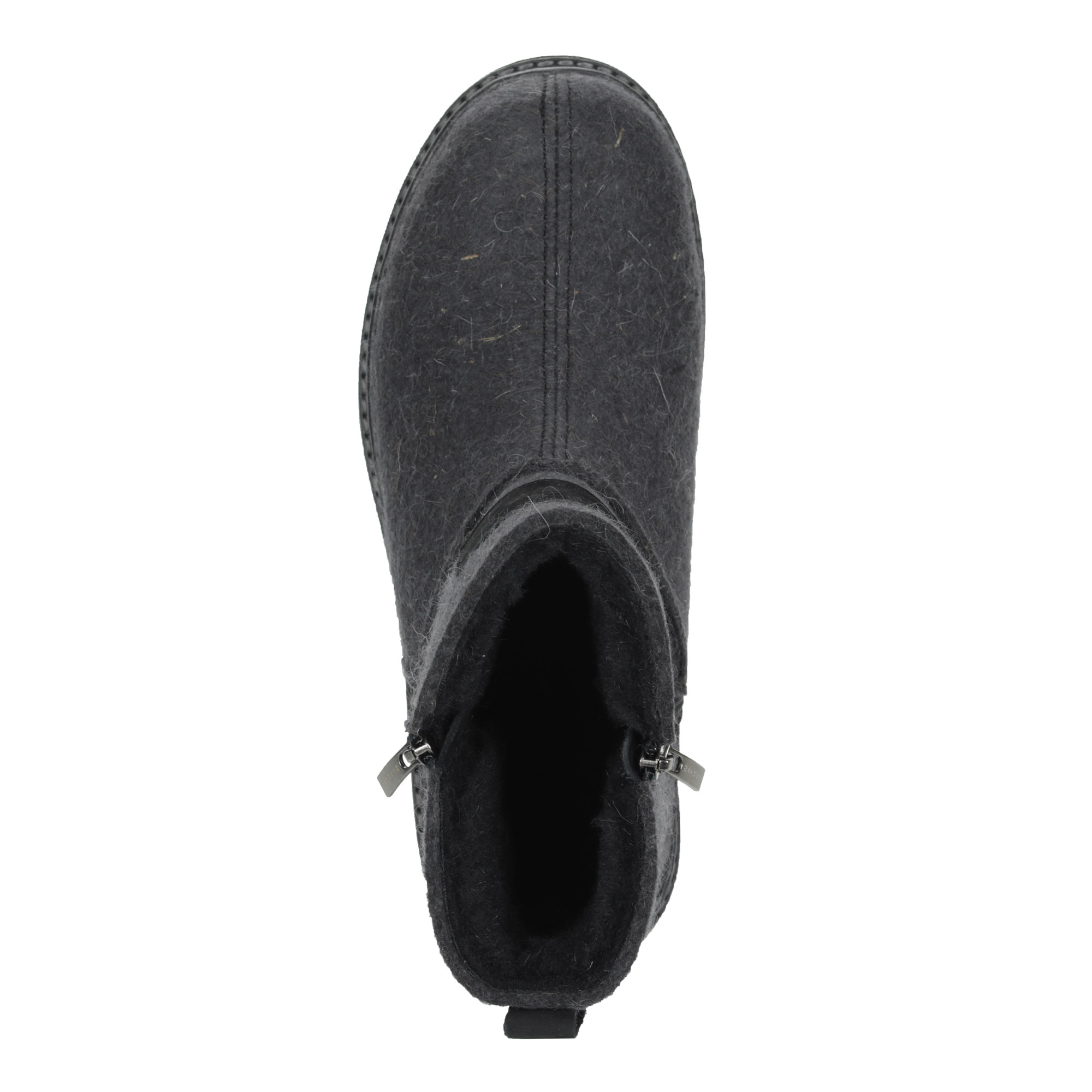 Темно серые ботинки на молнии из войлока на подклдке из натуральной шерсти на утолщенной подошве NexPero, размер 40, цвет серый - фото 6
