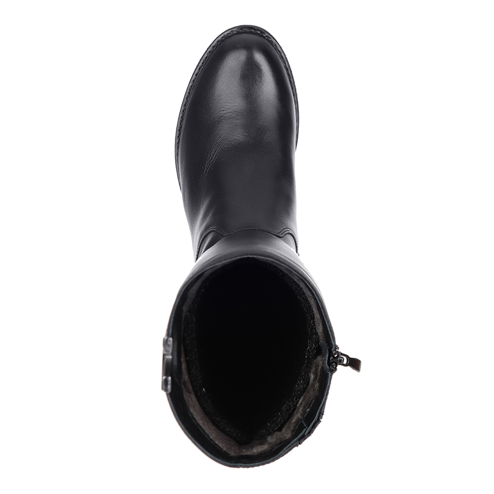 Черные кожаные сапоги на шерсти Respect, размер 40, цвет черный - фото 5