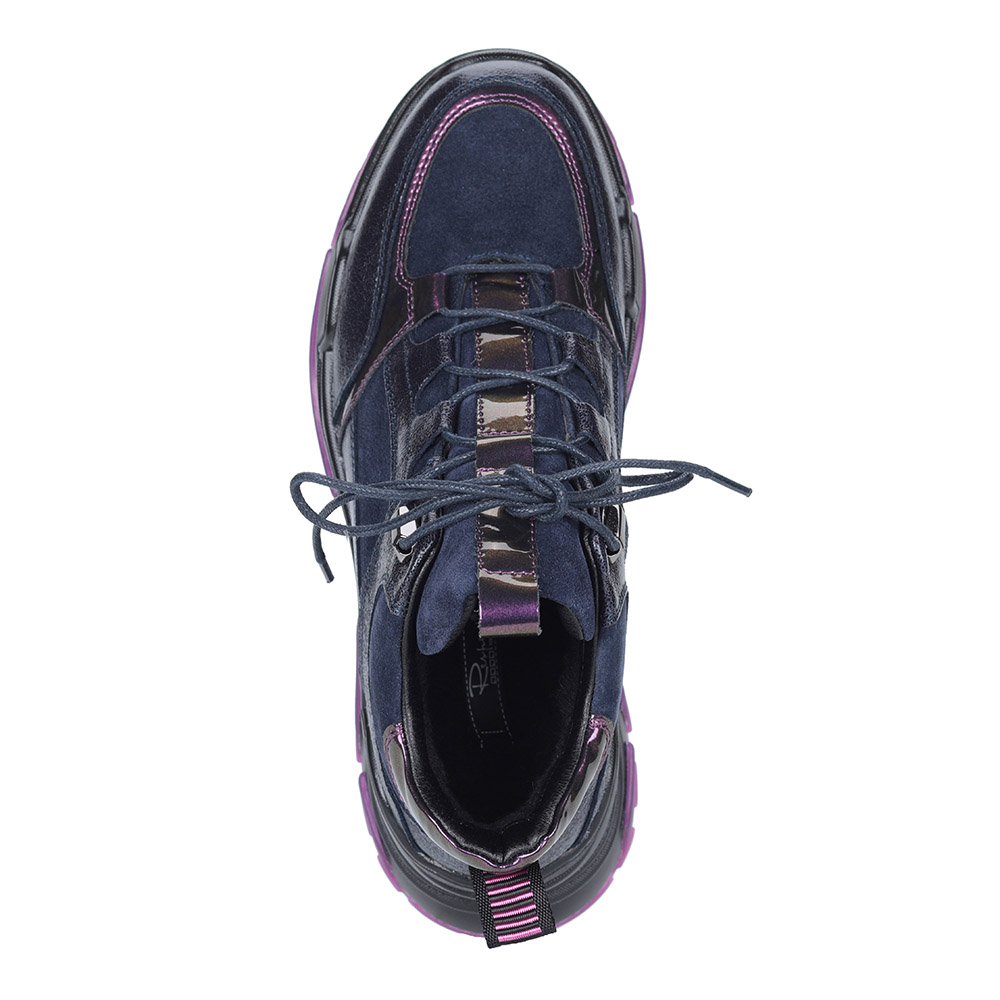 Синие кроссовки из комбинированных материалов Respect, размер 41, цвет синий - фото 4