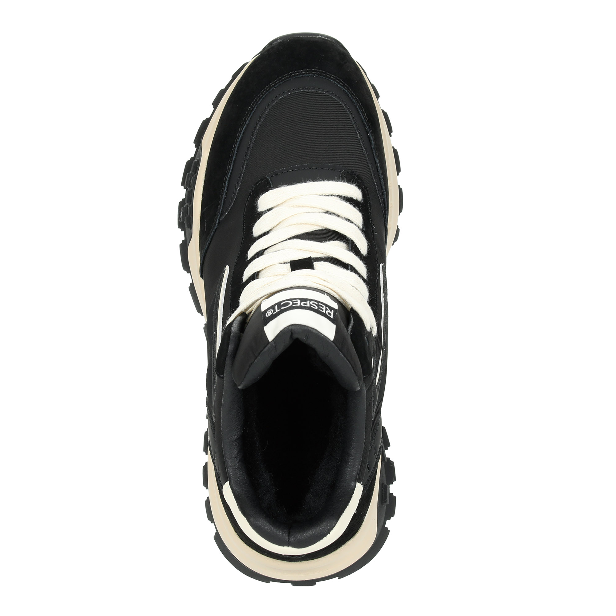Черные утепленные кроссовки из велюра и текстиля Respect, цвет черный - фото 7