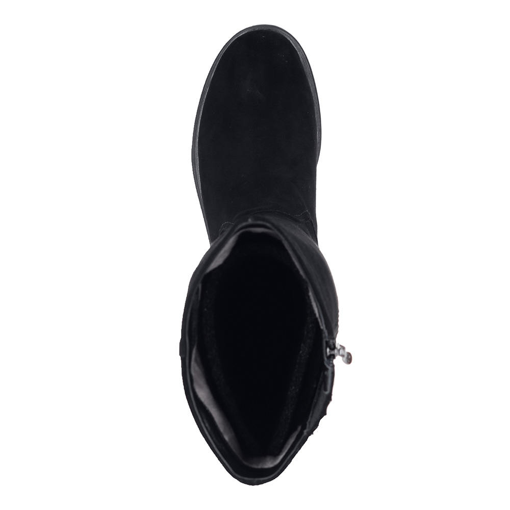 Черные ботфорты из велюра на меху Respect, размер 36, цвет черный - фото 6