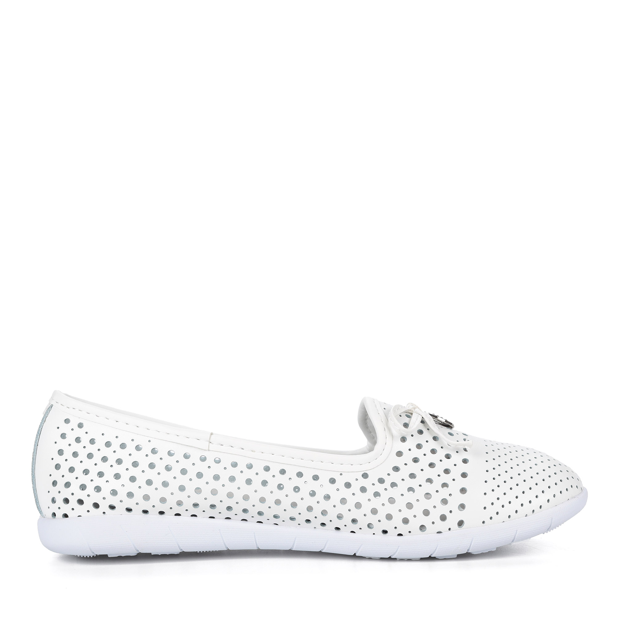 Белые туфли из кожи с перфорацией от Respect-shoes