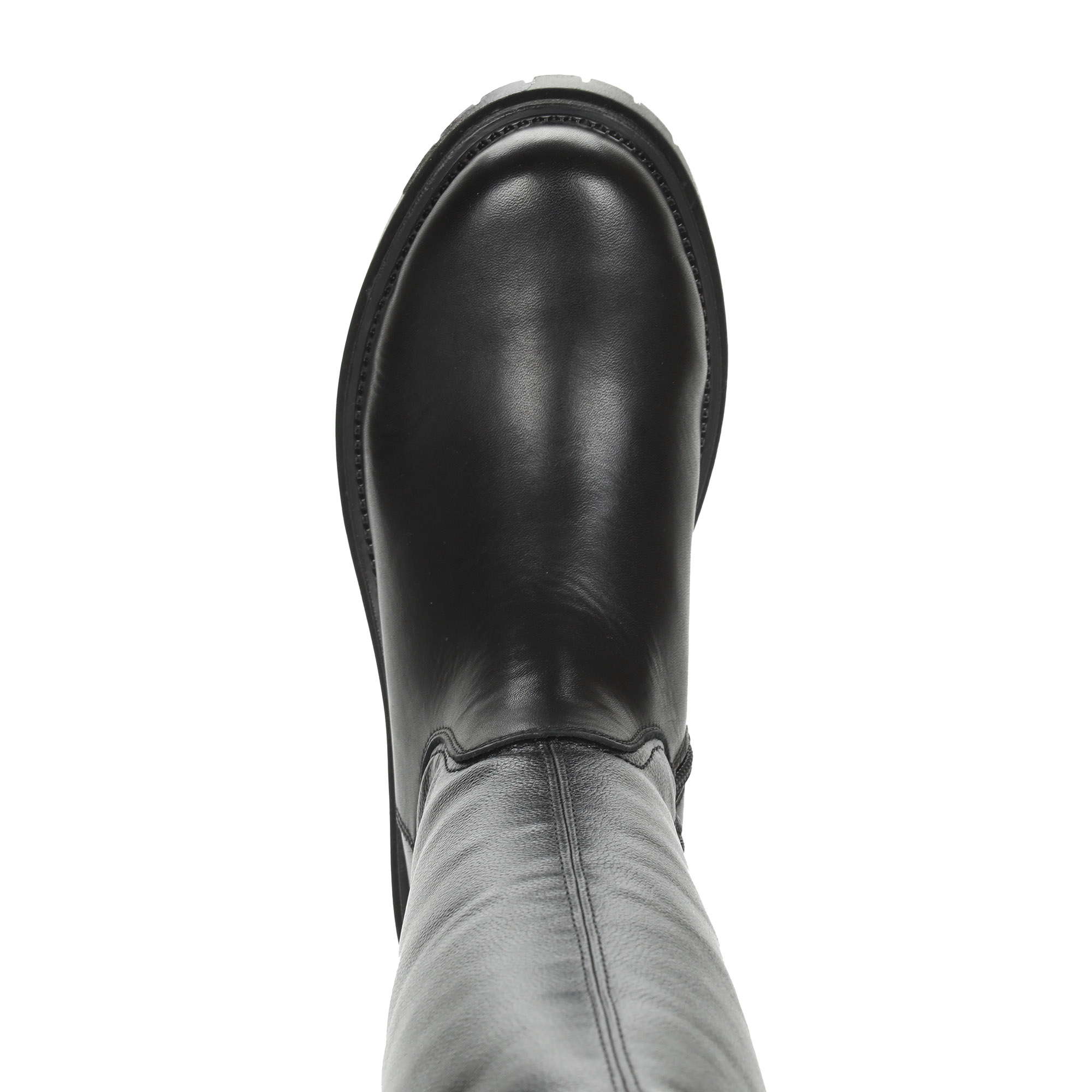 Черные утепленные сапоги из кожи Rieker, размер 39, цвет черный - фото 5