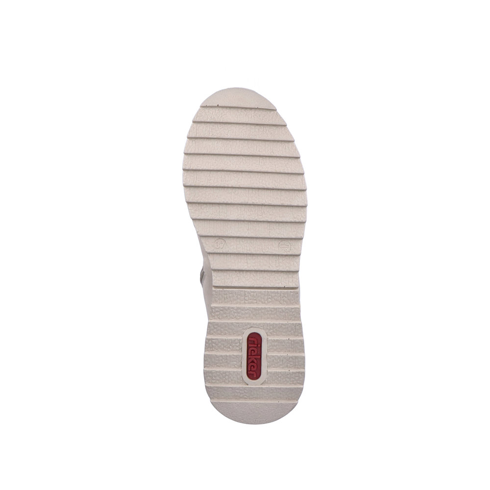 Бежевые кроссовки из экокожи на подкладке из экошерсти Rieker, цвет бежевый - фото 8