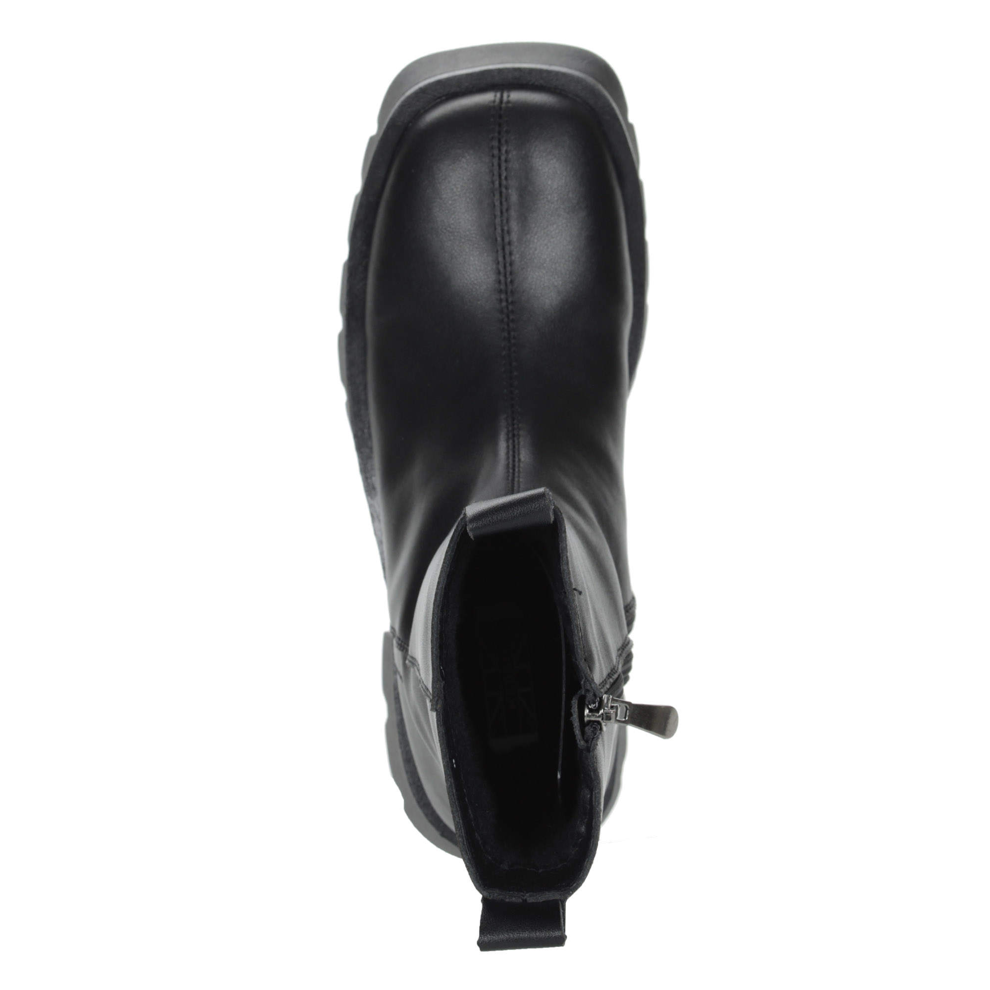 Черные ботинки из кожи на шнурках на подкладке из экошерсти на утолщенной подошве KEDDO, размер 37, цвет черный - фото 7